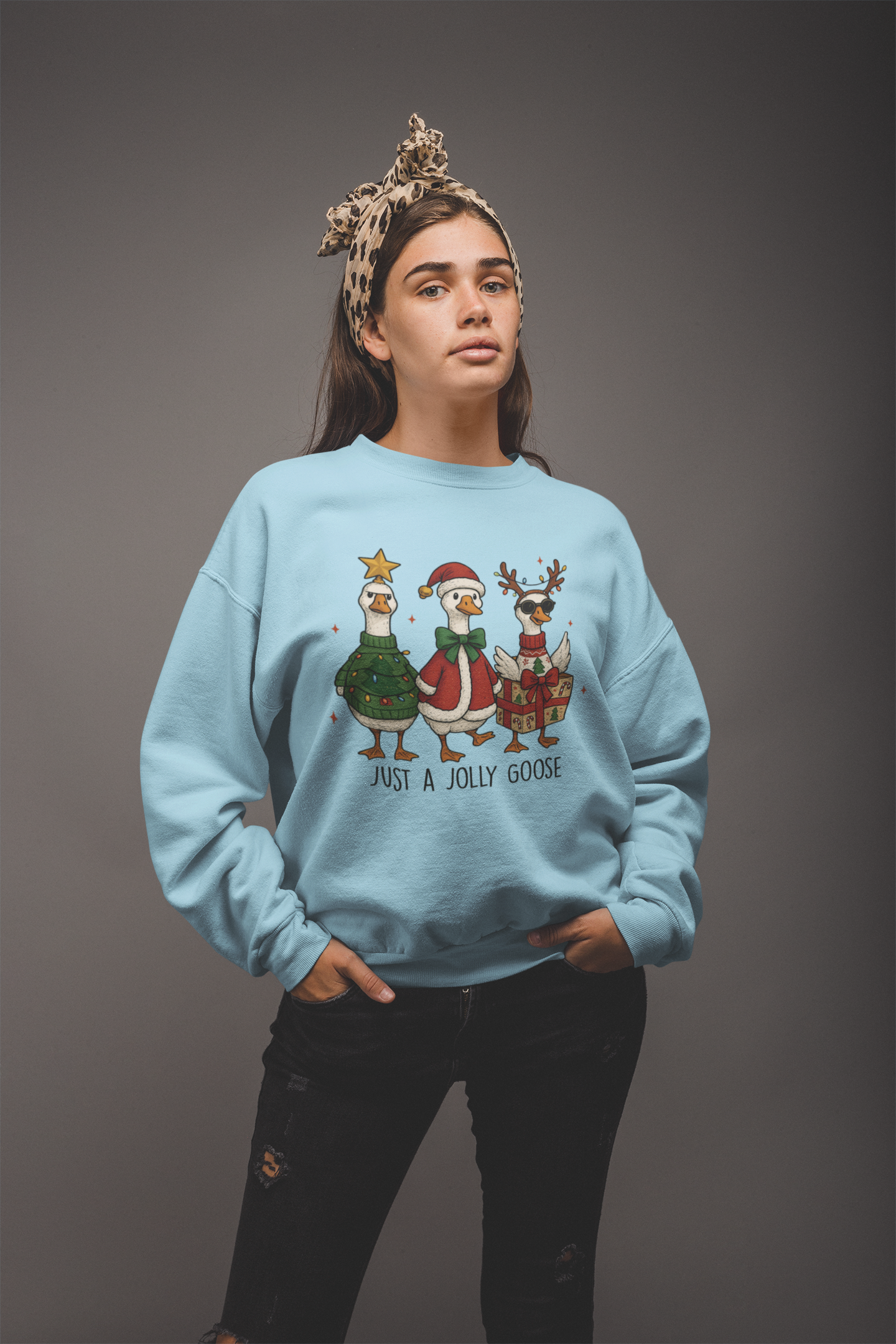 Christmas Goose Sweatshirt, Funny Holiday Sweatshirt