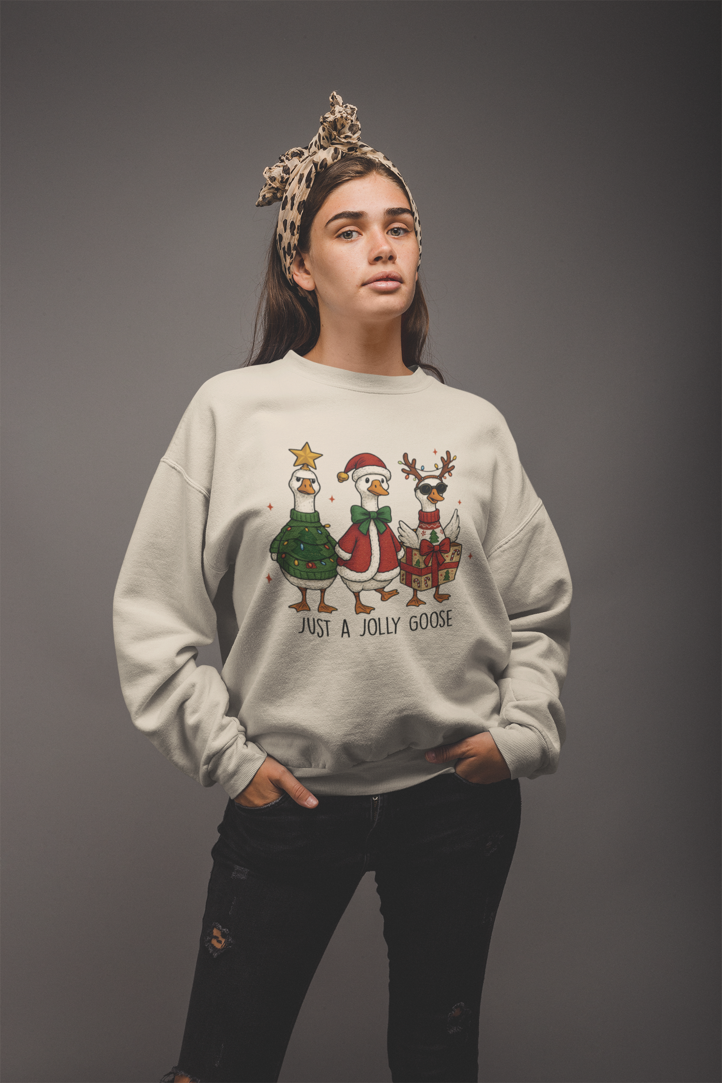 Christmas Goose Sweatshirt, Funny Holiday Sweatshirt