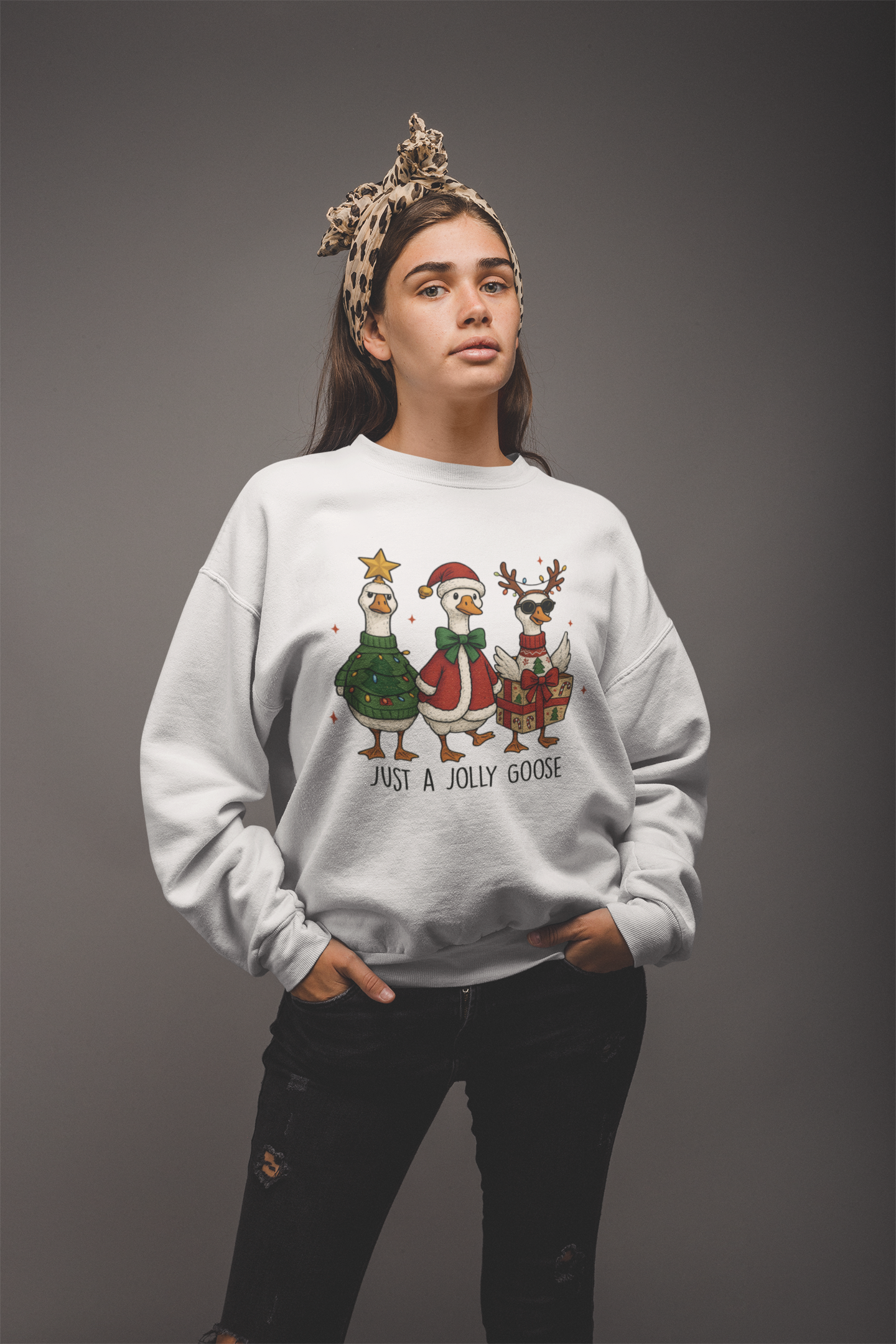 Christmas Goose Sweatshirt, Funny Holiday Sweatshirt