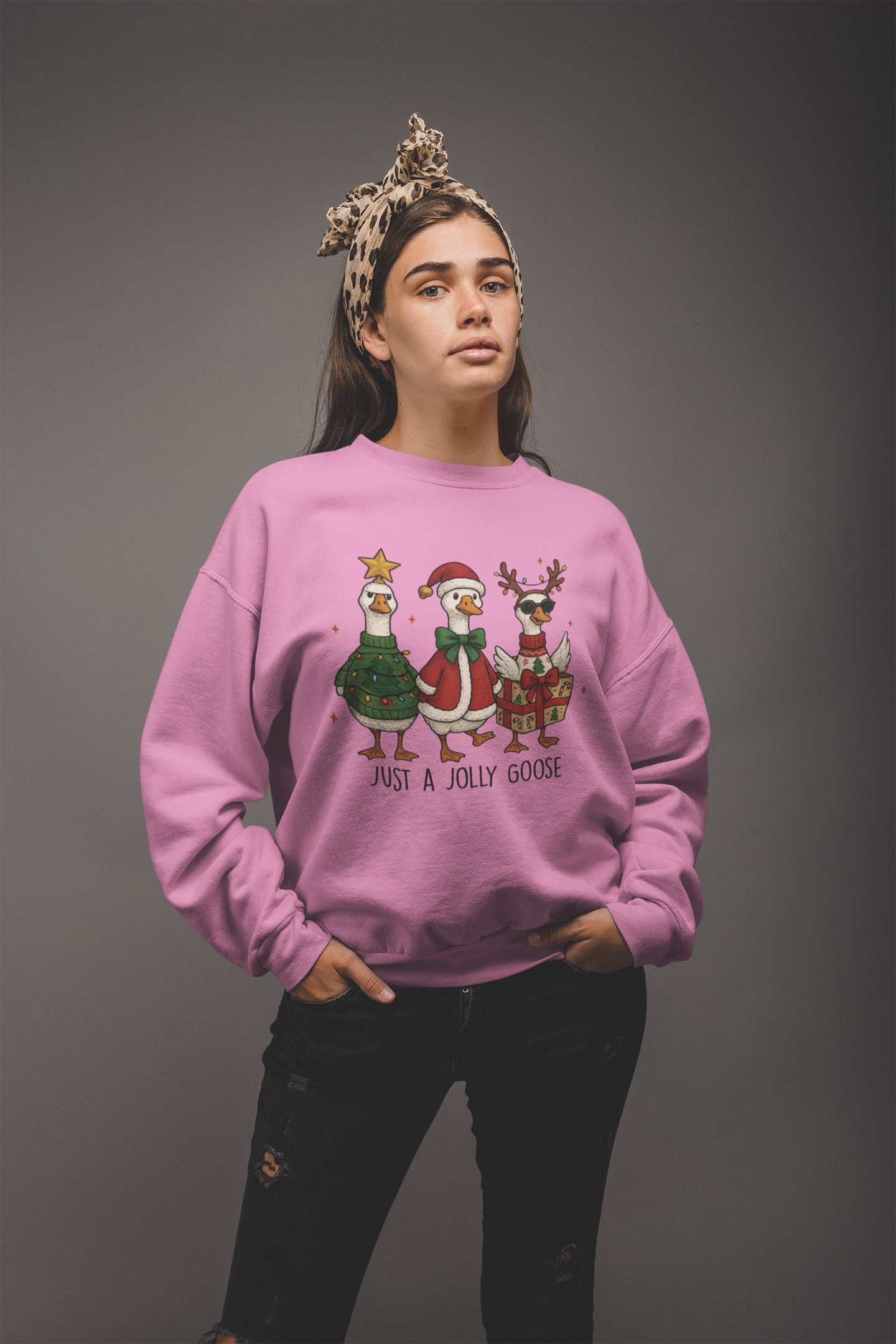 Christmas Goose Sweatshirt, Funny Holiday Sweatshirt