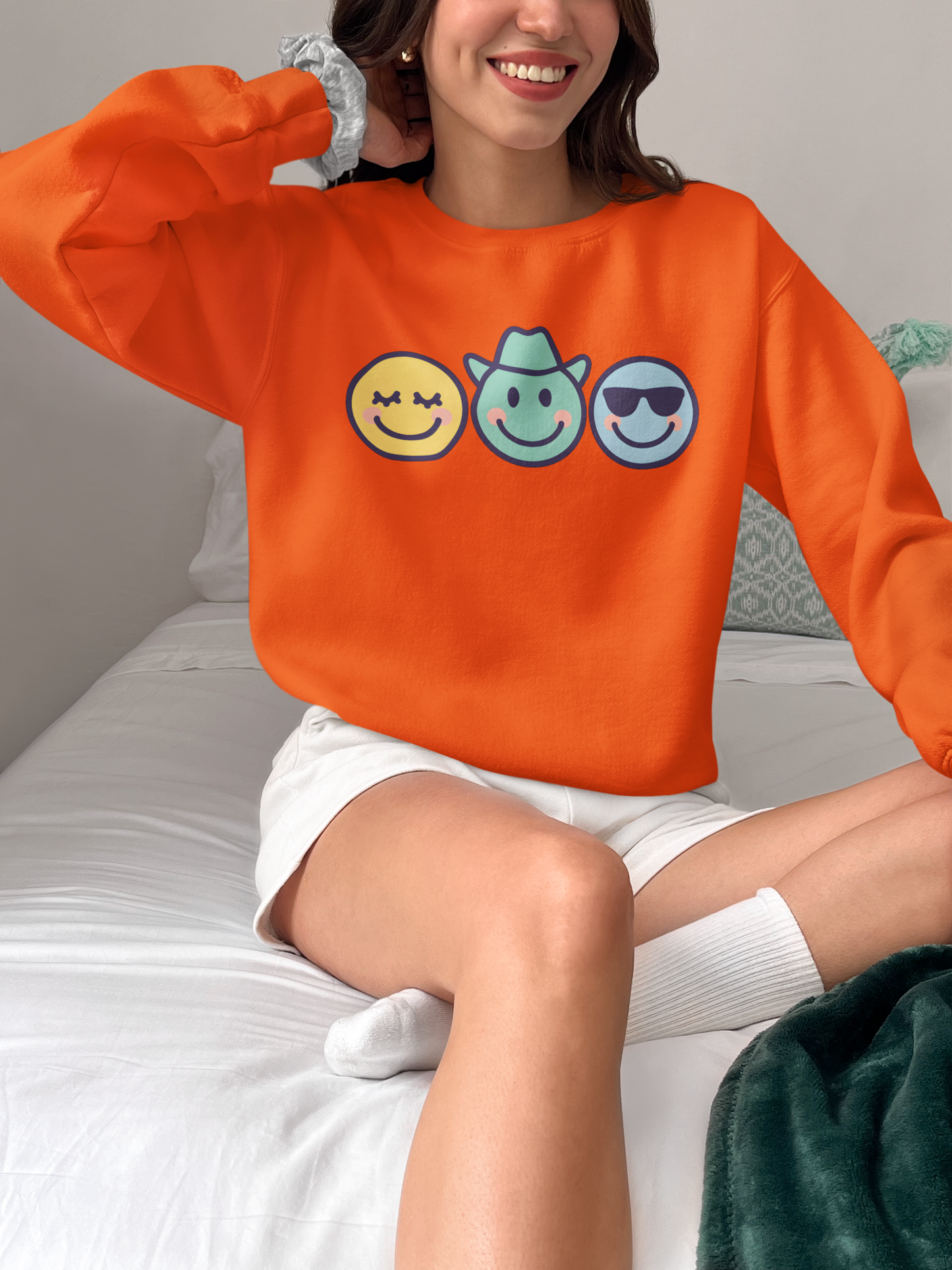 Cheerful Smiley Face Sweatshirt