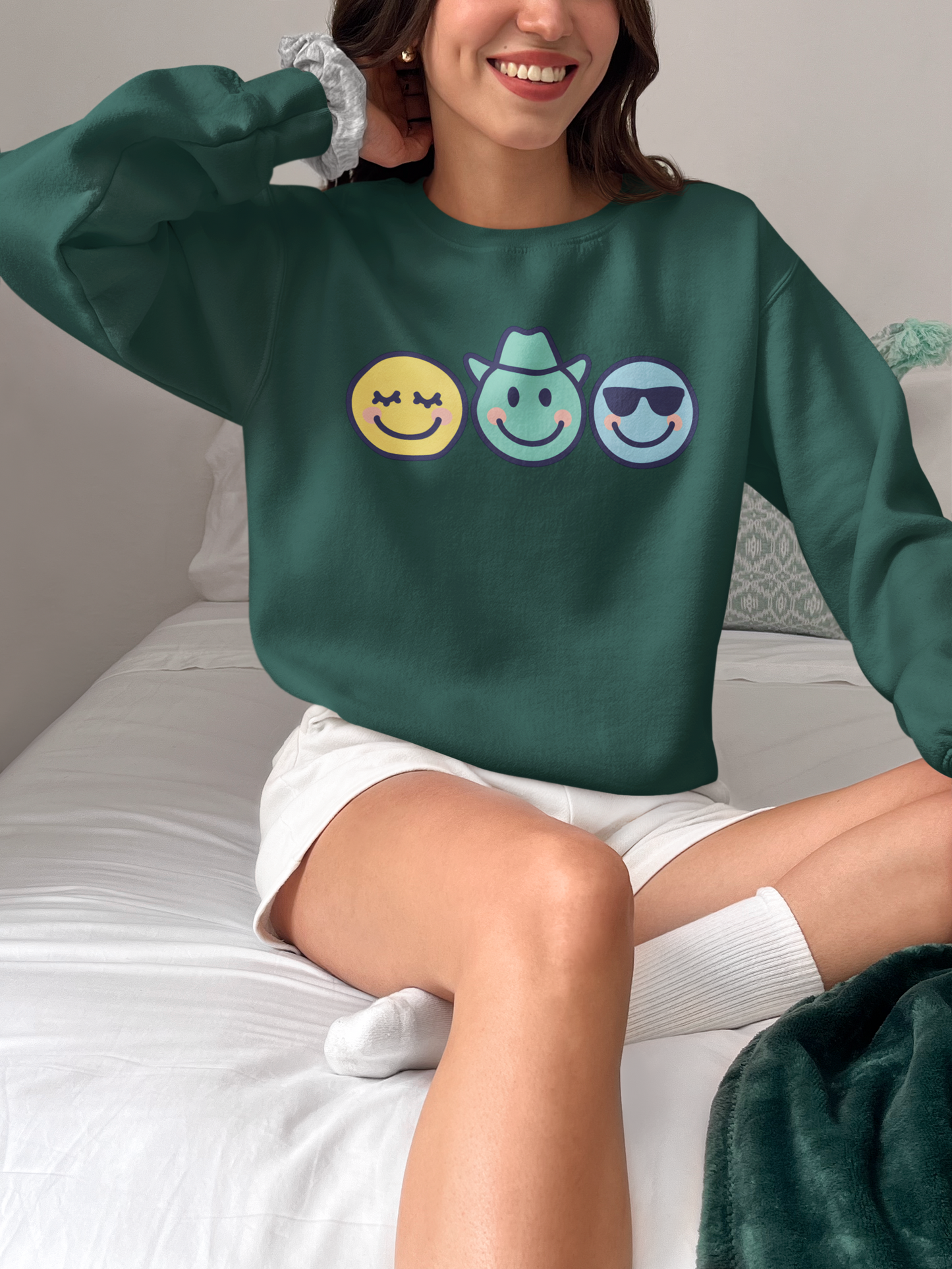 Cheerful Smiley Face Sweatshirt