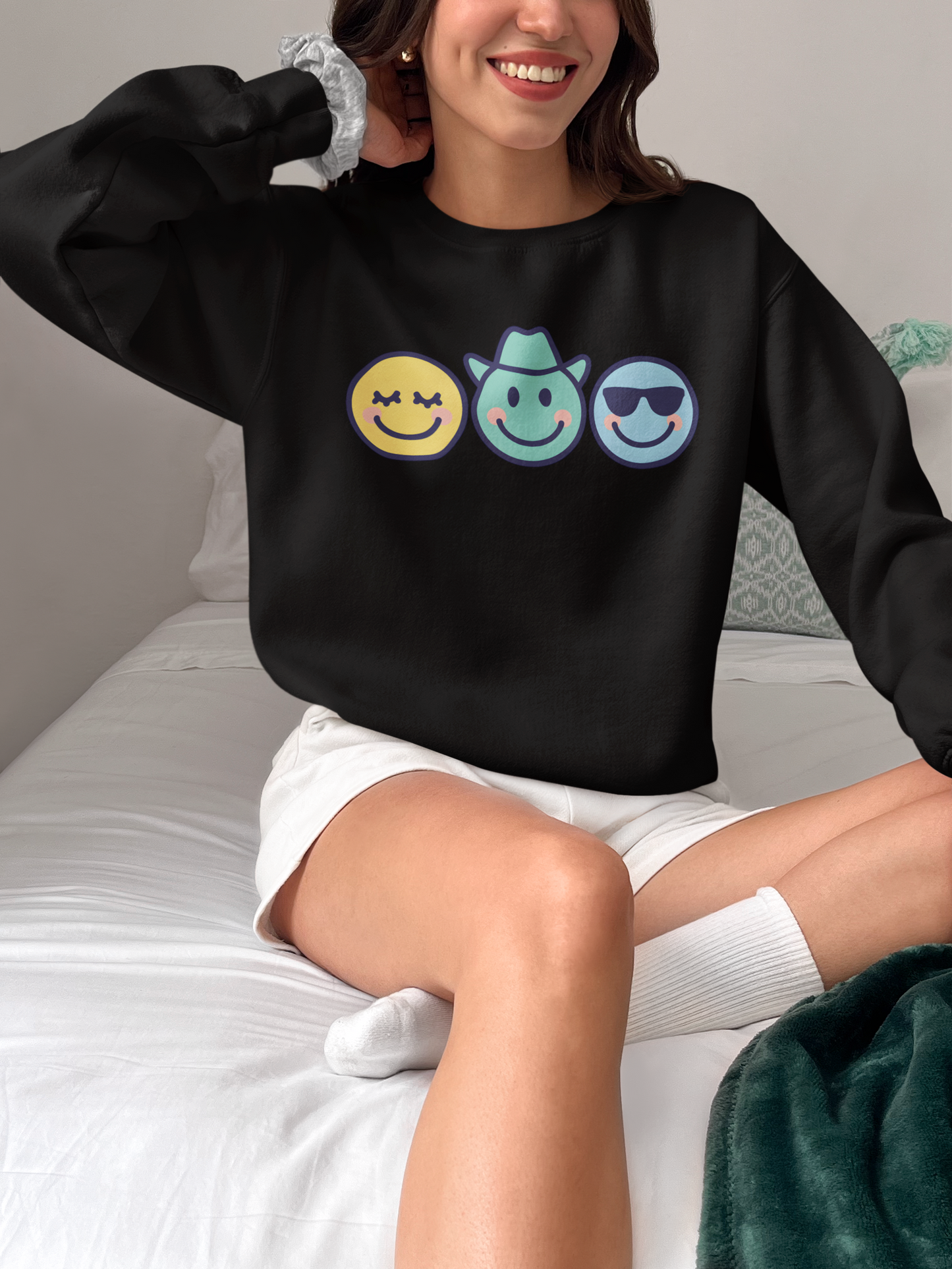 Cheerful Smiley Face Sweatshirt
