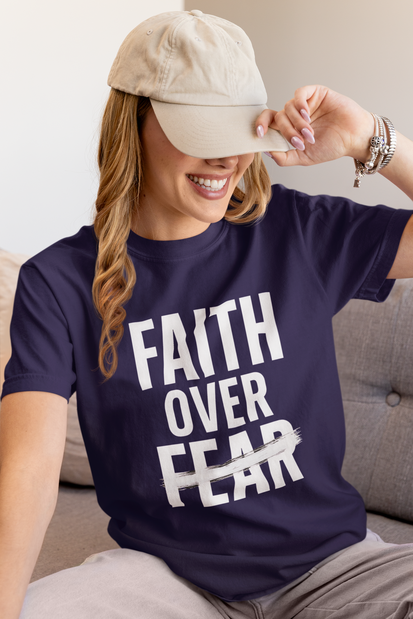 Faith Over Fear Inspirational Tee