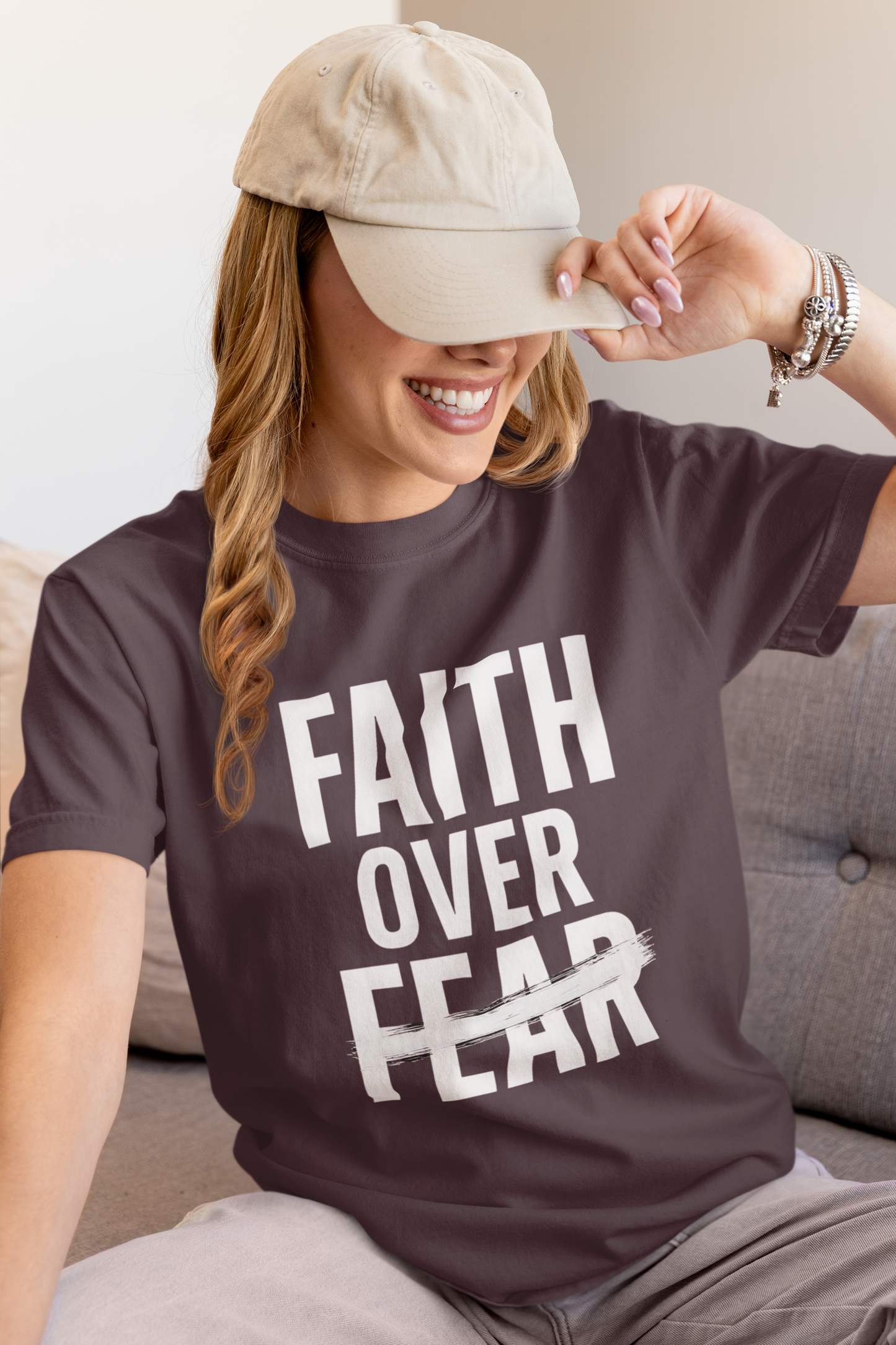 Faith Over Fear Inspirational Tee