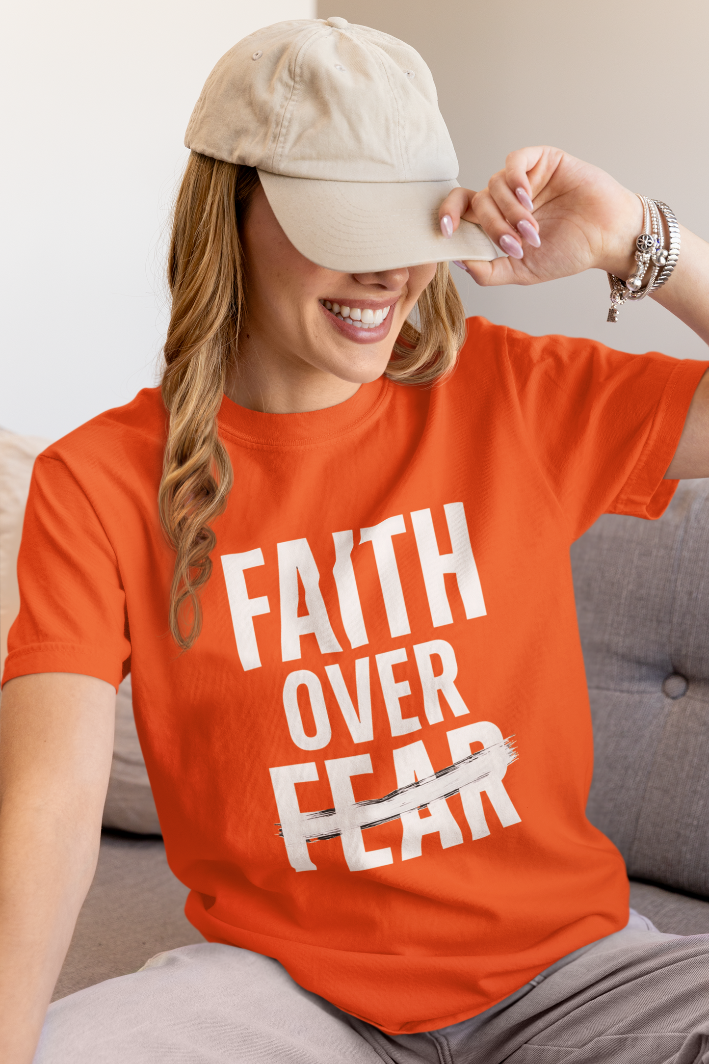 Faith Over Fear Inspirational Tee