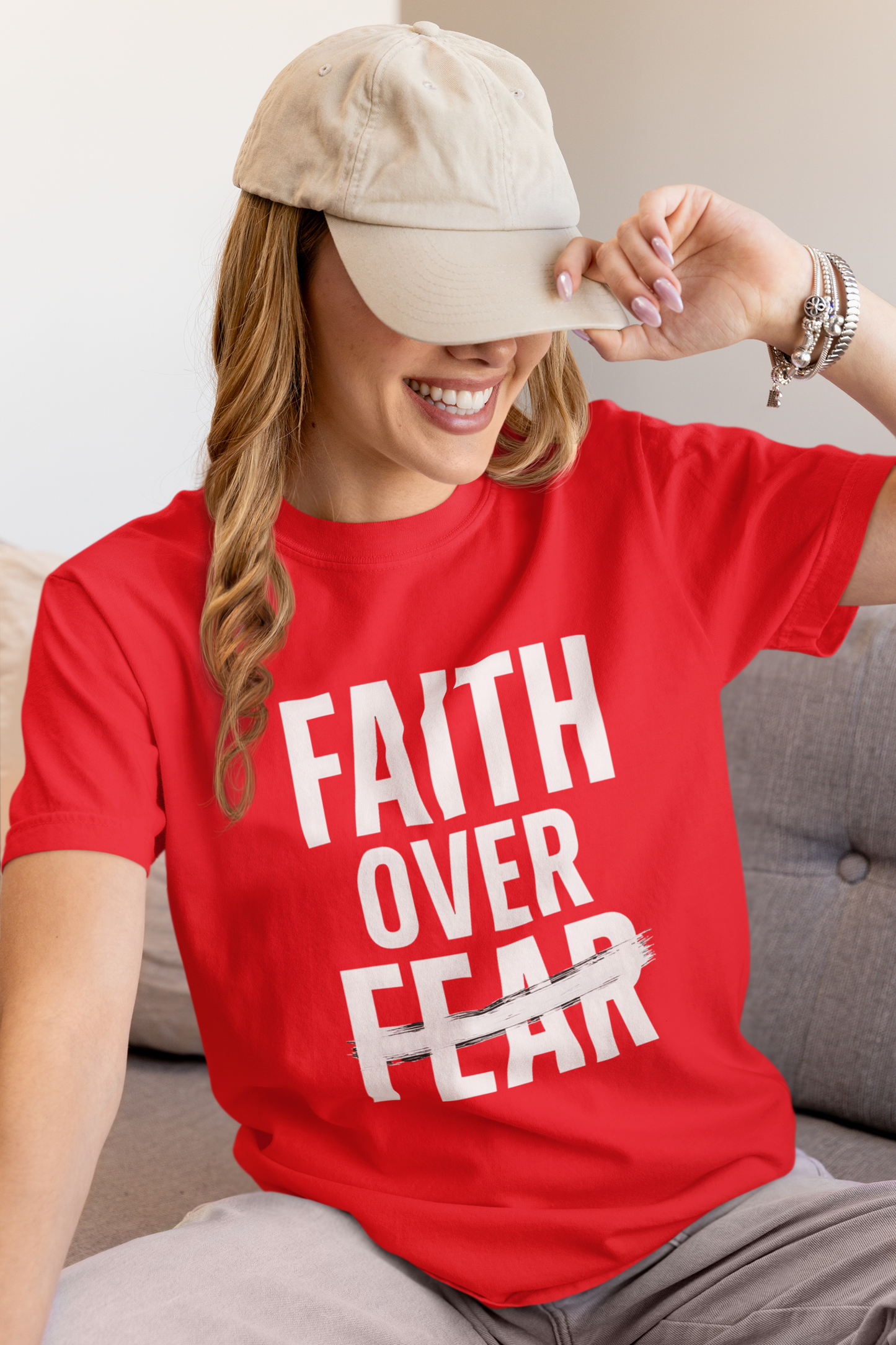 Faith Over Fear Inspirational Tee