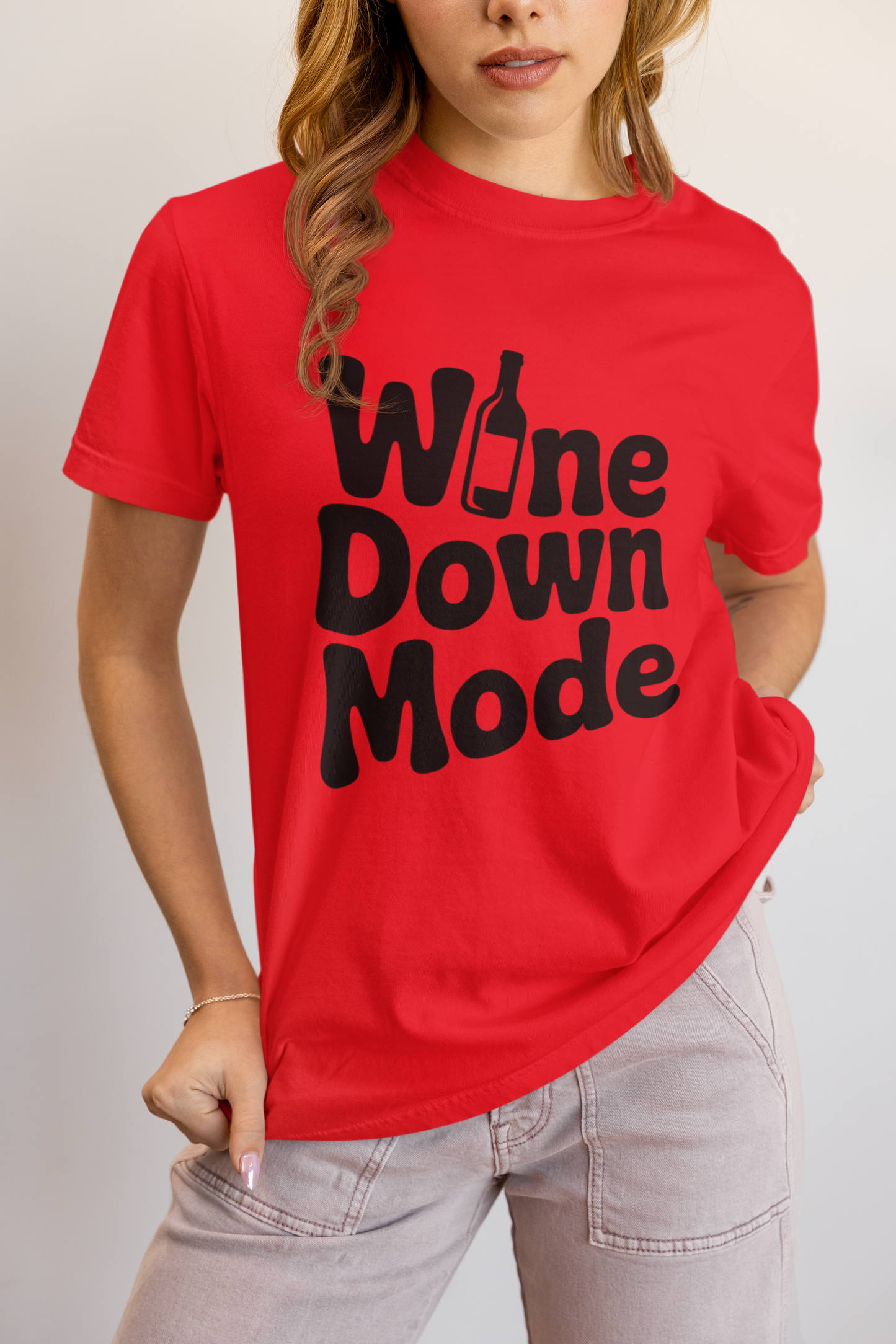 Wine Down Mode Unisex Tee for Wine Lovers