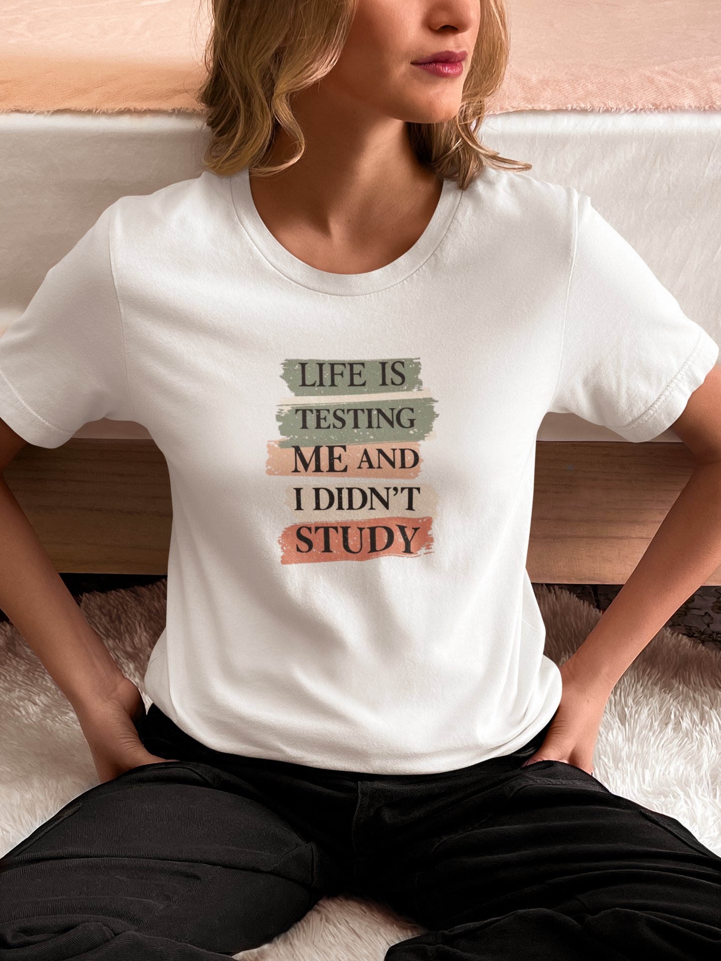 Funny Study Motivation Tee | Life is Testing Me |