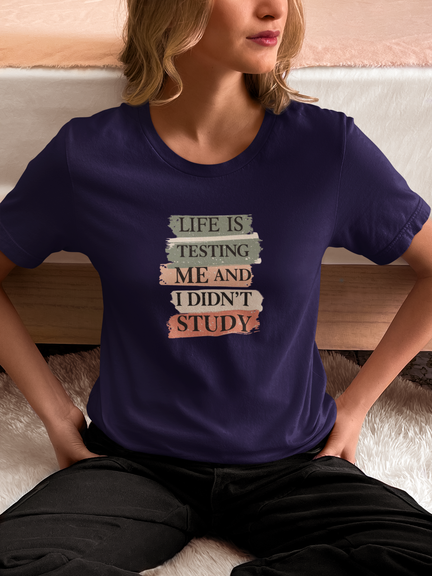 Funny Study Motivation Tee | Life is Testing Me |