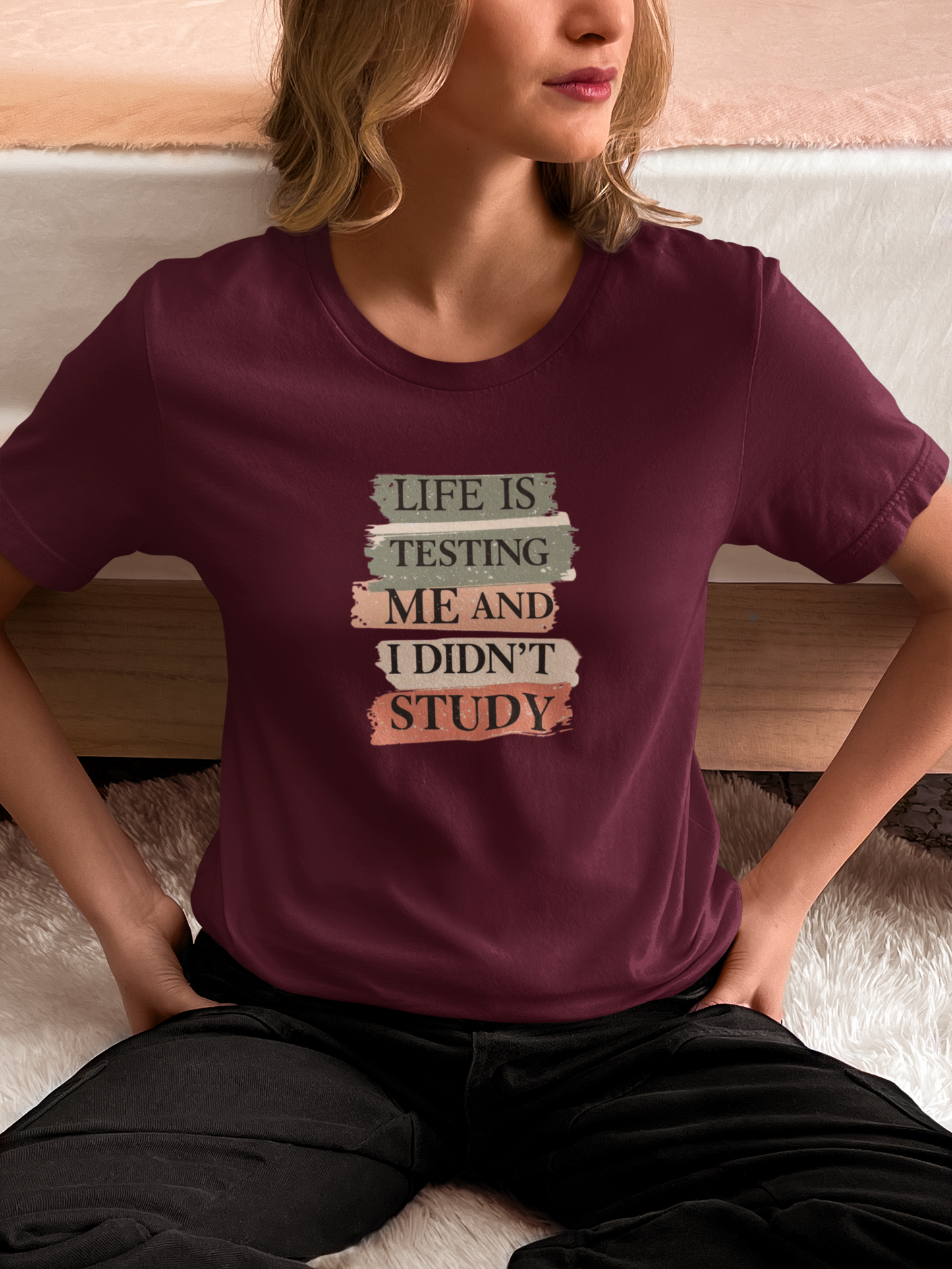 Funny Study Motivation Tee | Life is Testing Me |