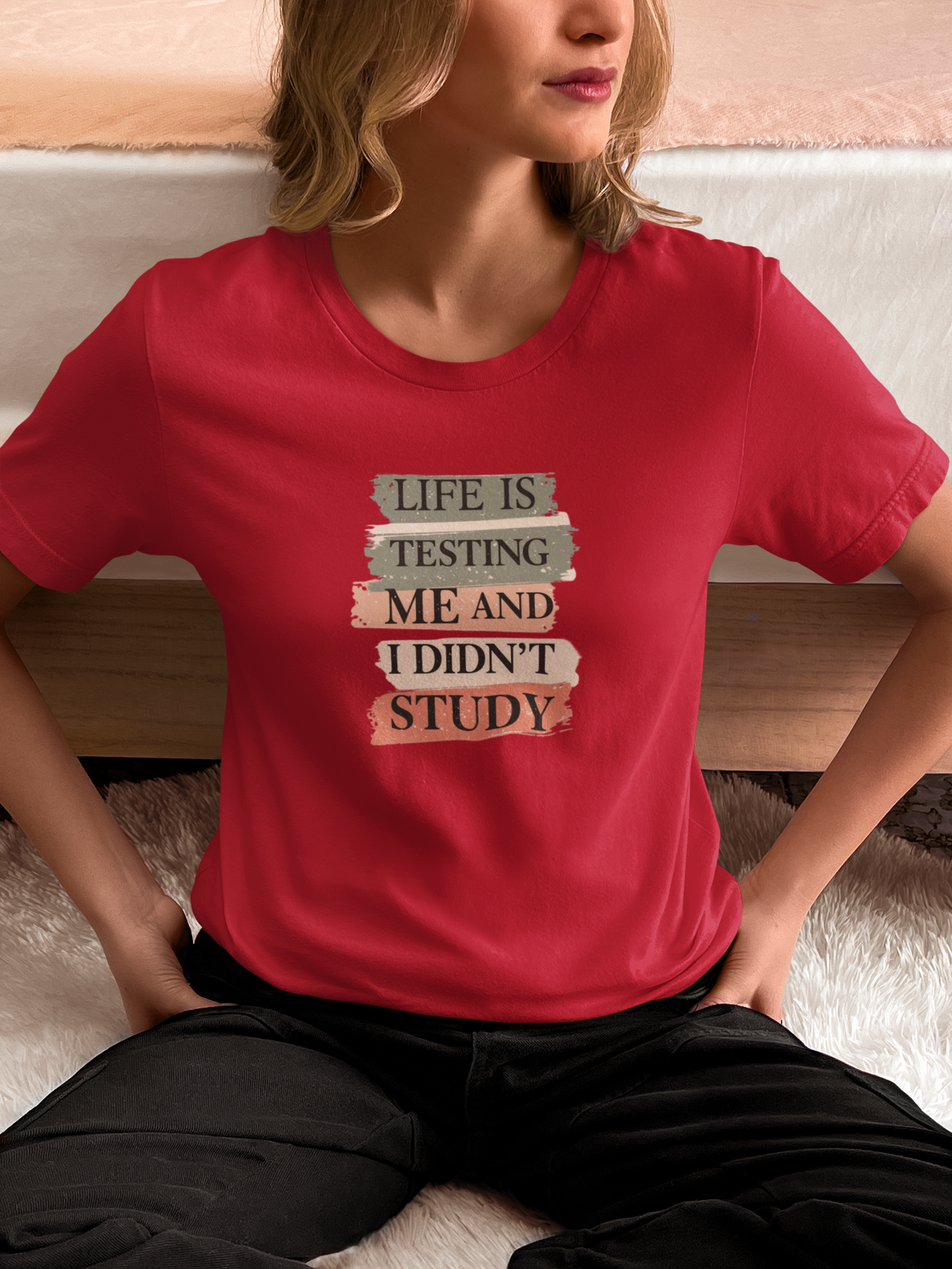 Funny Study Motivation Tee | Life is Testing Me |