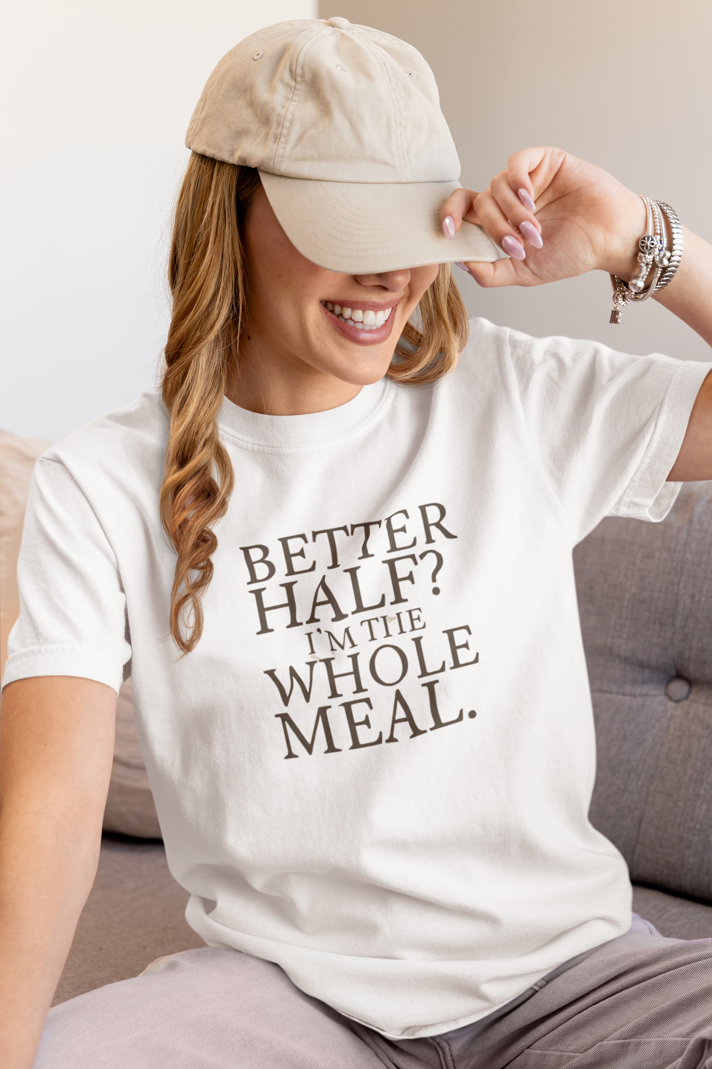 Funny Quote T-Shirt - Better Half I'm the Whole Meal - Gift for Couples