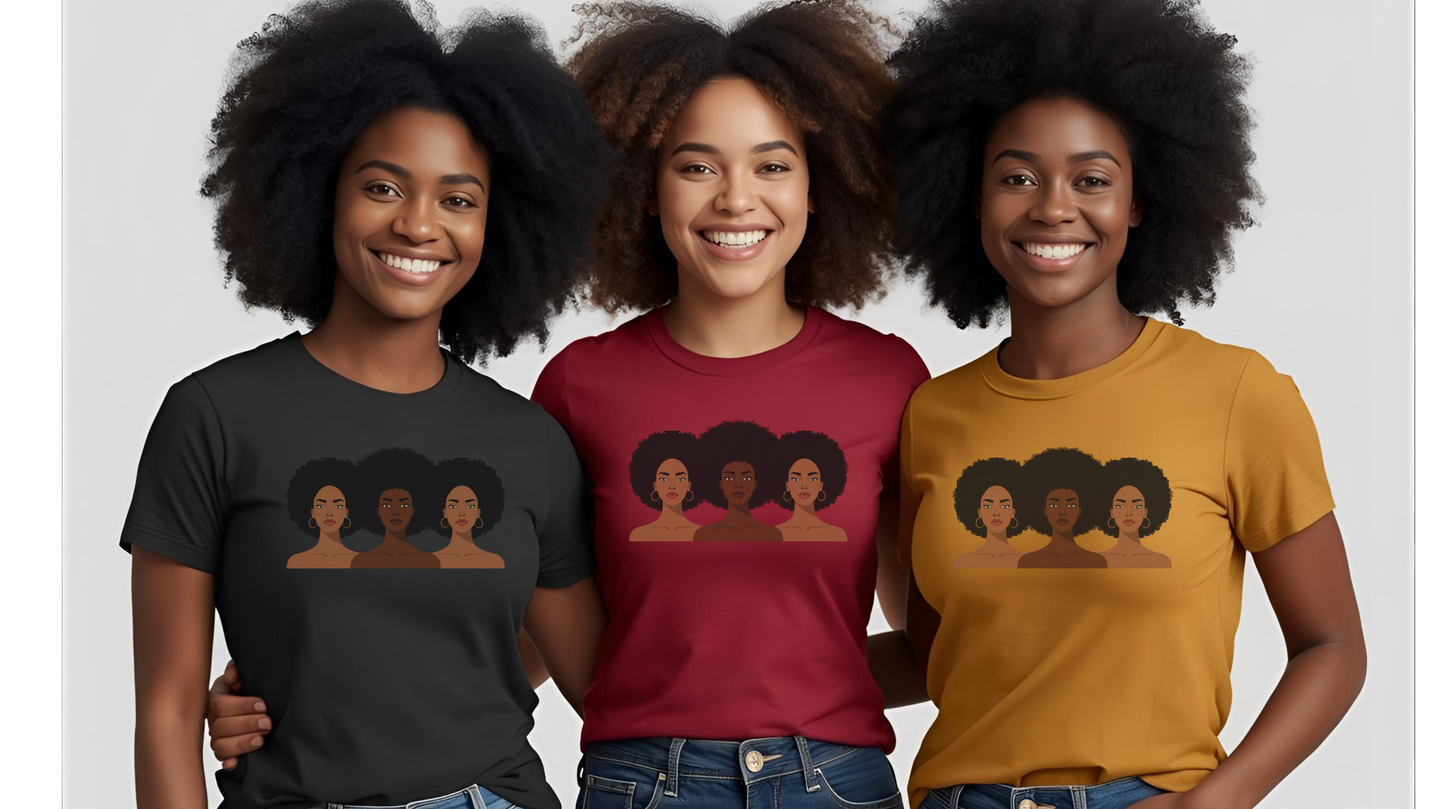 Empowering Sisterhood Tee- Black Girl Magic Shirt