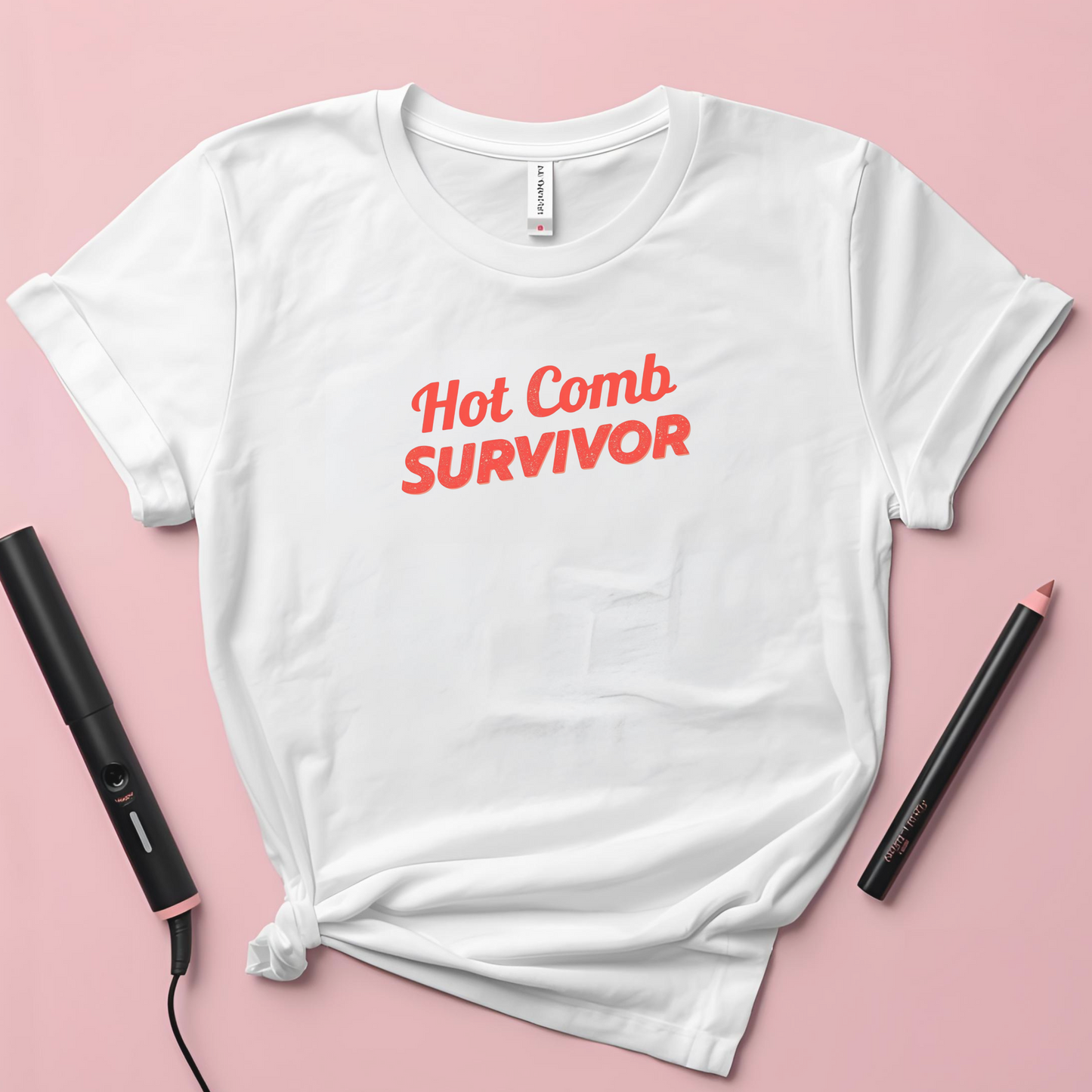 Hot Comb Survivor Tee, Hair Care Humor Gift