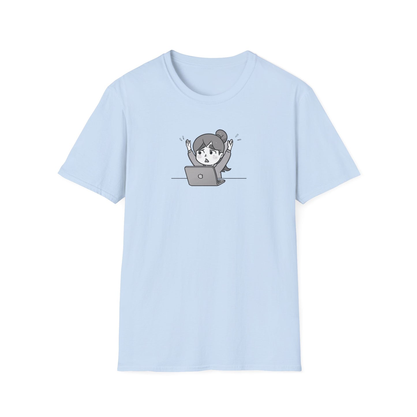 Cheerful Laptop Enthusiast T-Shirt