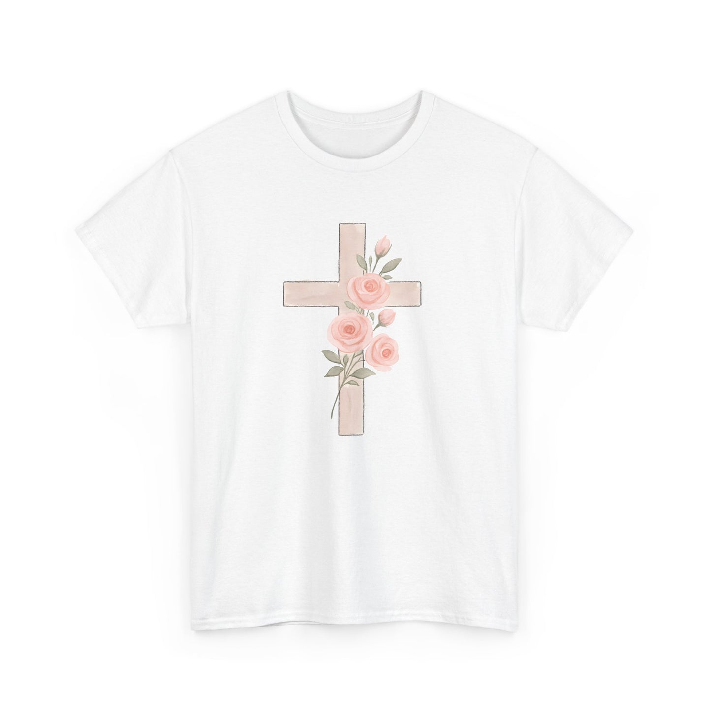 Floral Cross Tee, Christian T-Shirt