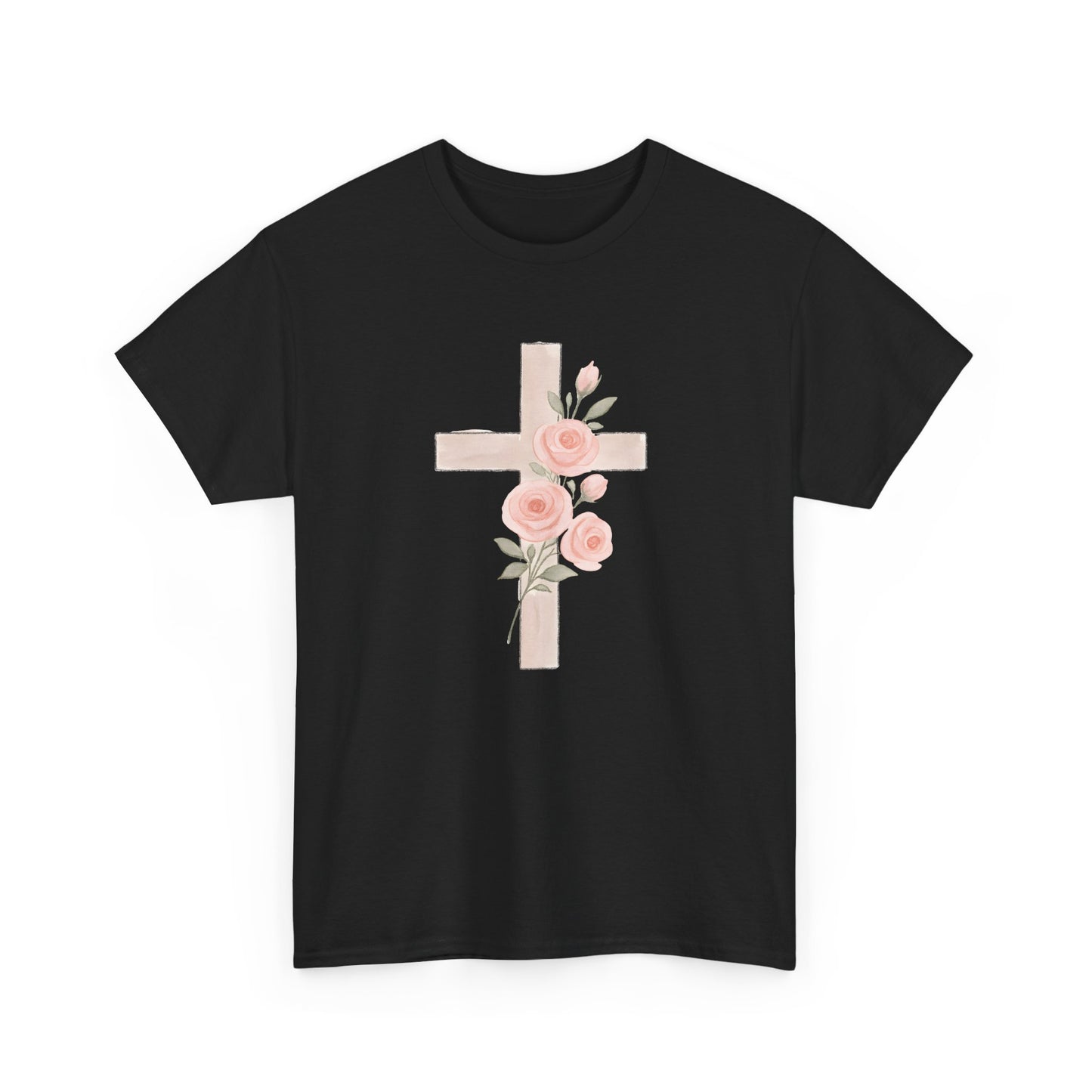 Floral Cross Tee, Christian T-Shirt