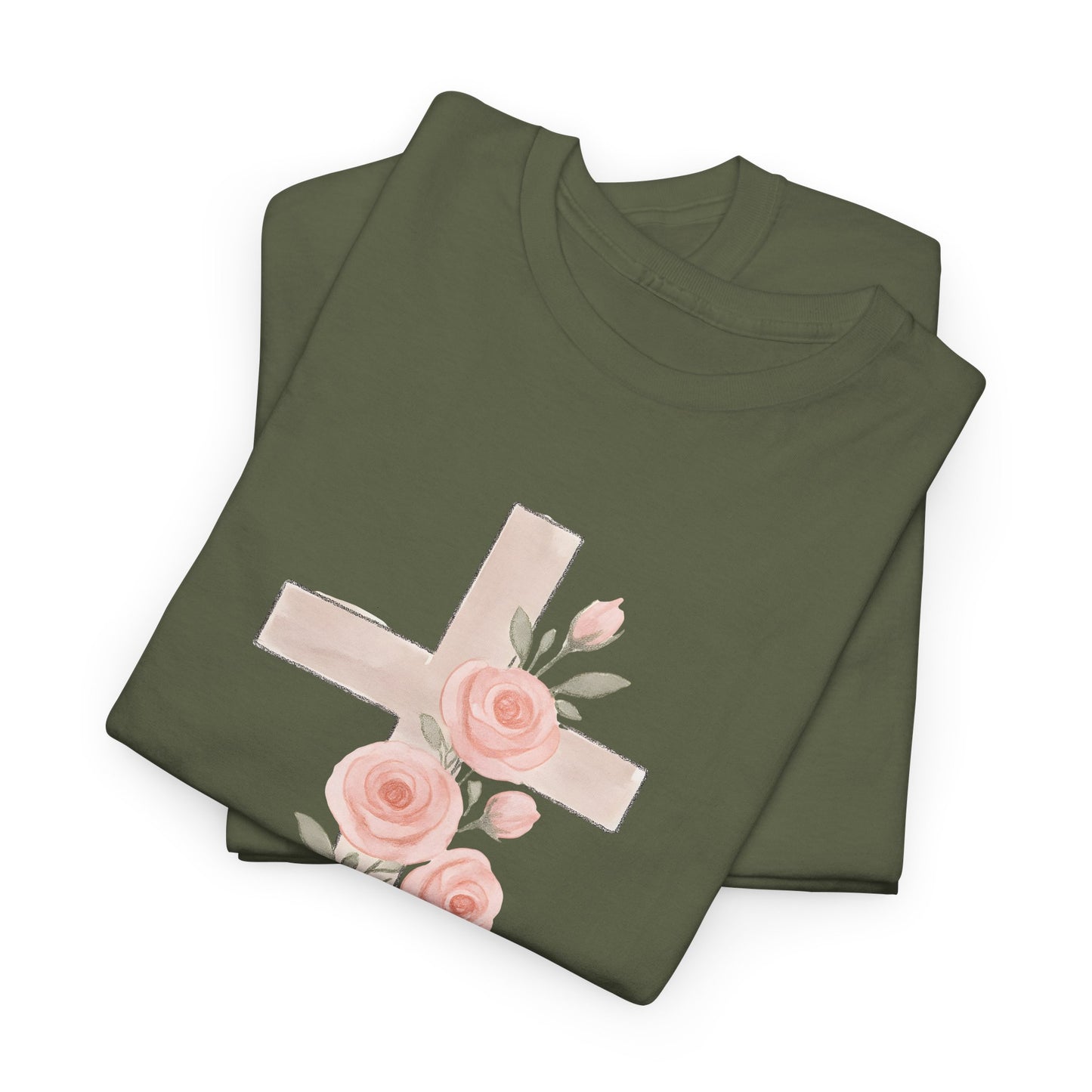 Floral Cross Tee, Christian T-Shirt