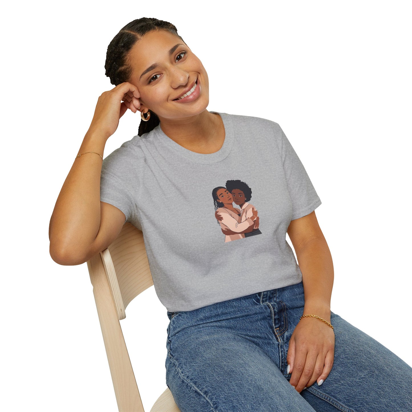 Embrace Love Friendship Tees, Black Sisterhood T-shirt