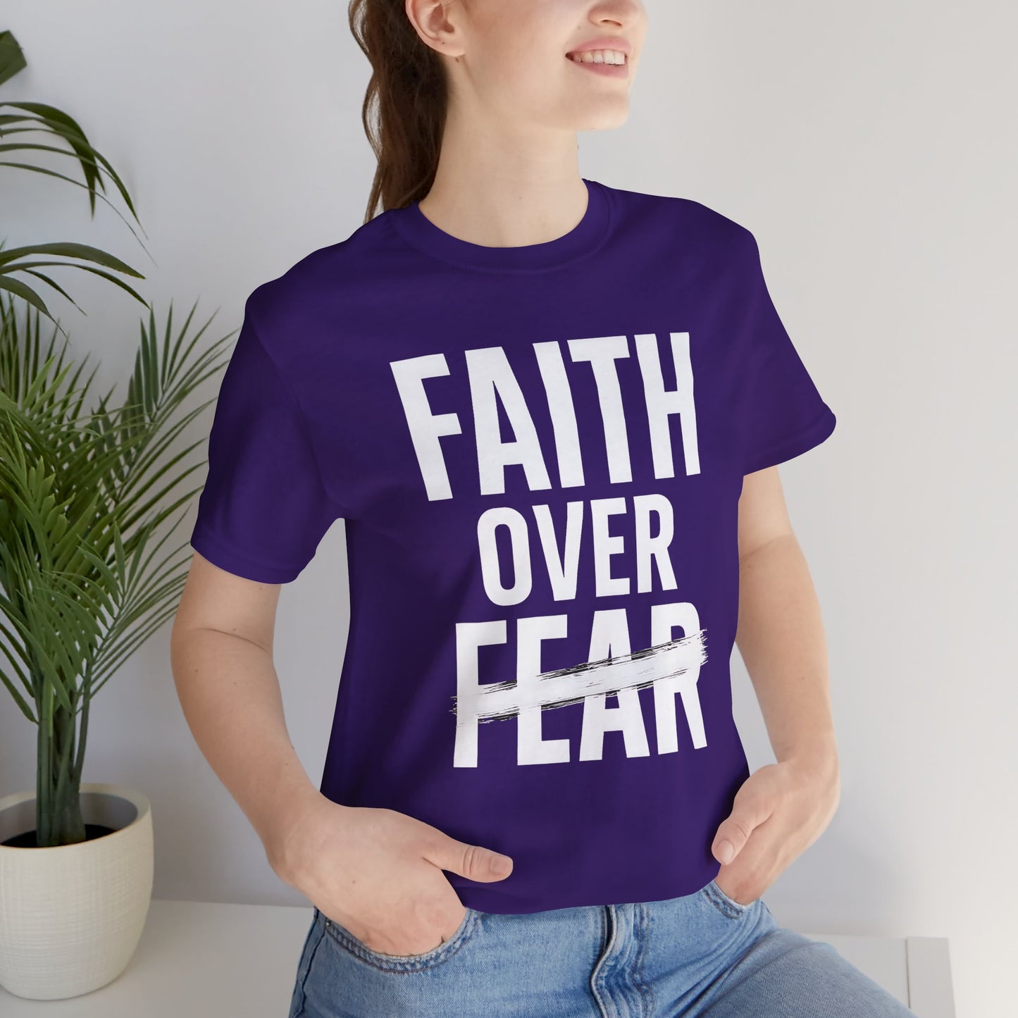 Faith Over Fear Inspirational Tee