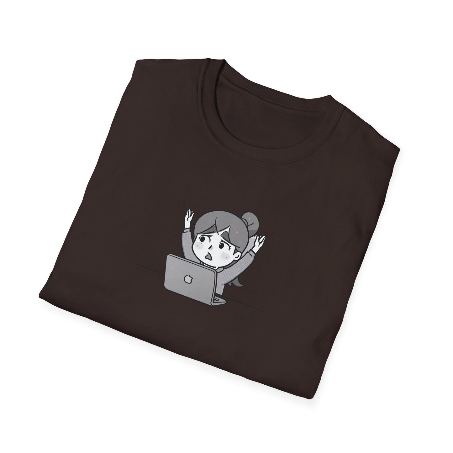 Cheerful Laptop Enthusiast T-Shirt