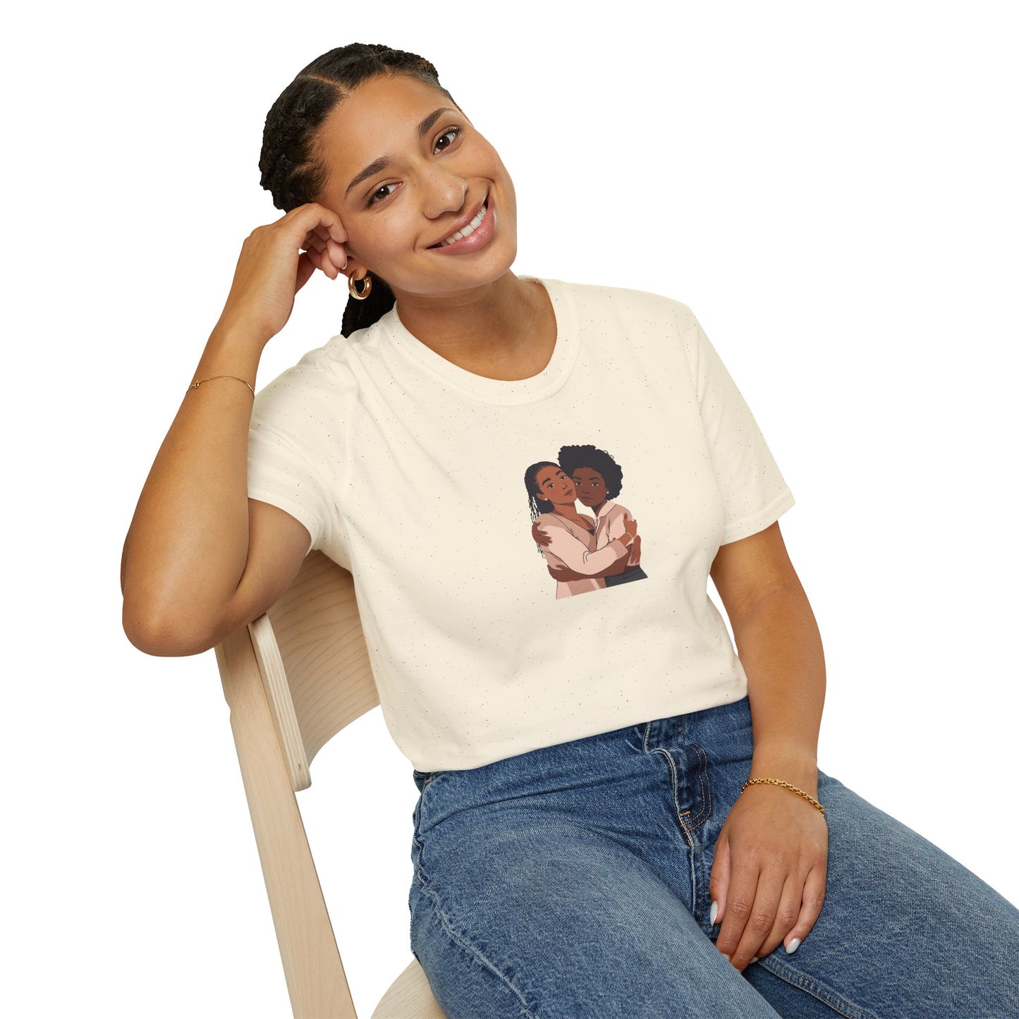 Embrace Love Friendship Tees, Black Sisterhood T-shirt