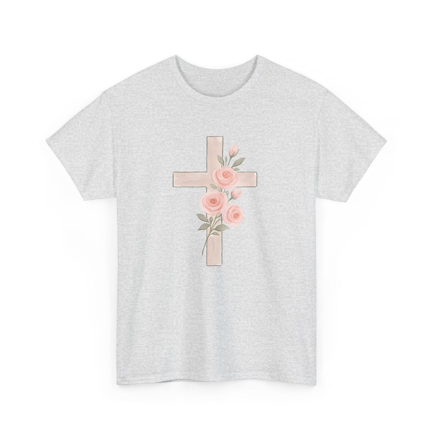 Floral Cross Tee, Christian T-Shirt