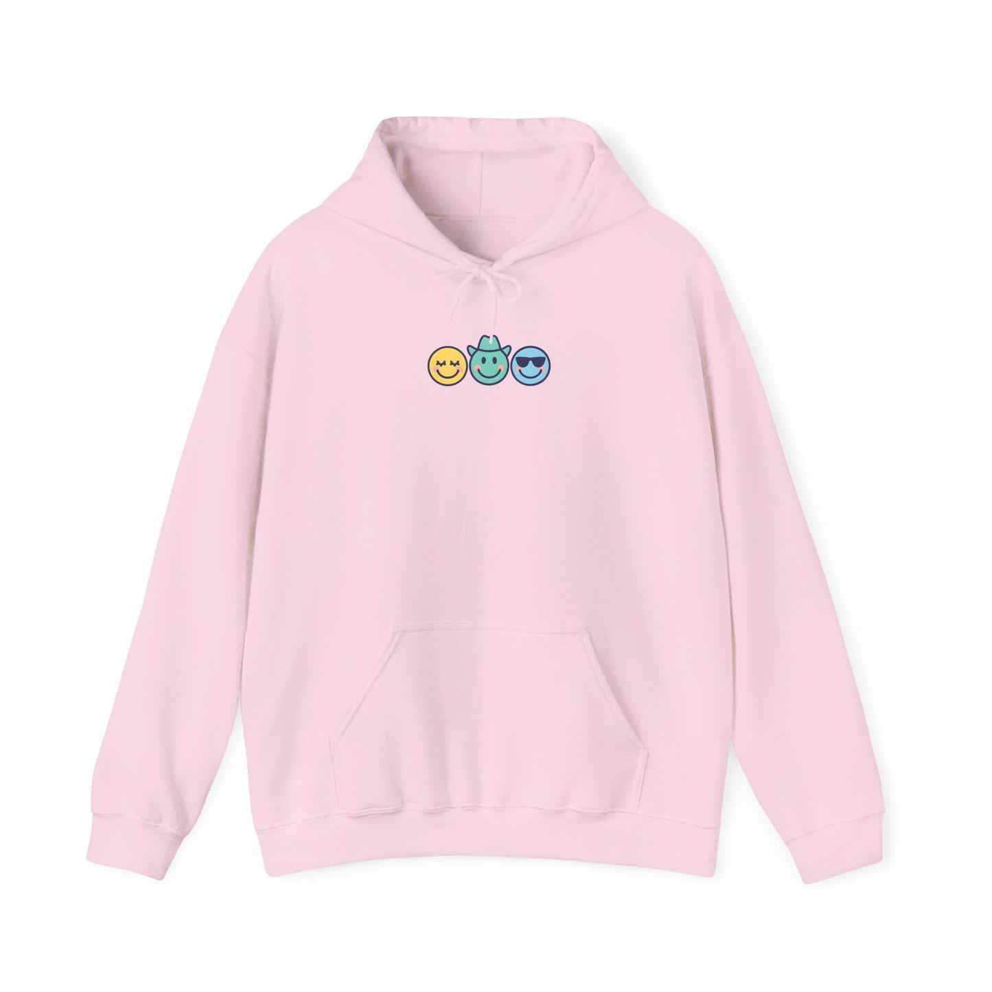 Chill Vibes Hoodie: Unisex Heavy Blend Sweatshirt with Fun Emoji Design