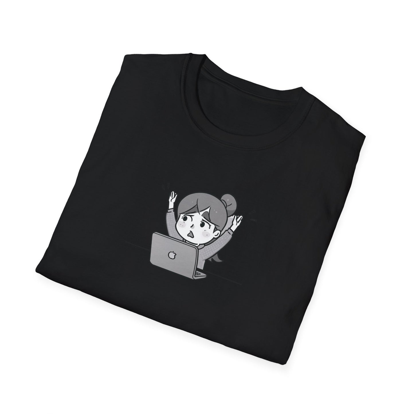 Cheerful Laptop Enthusiast T-Shirt