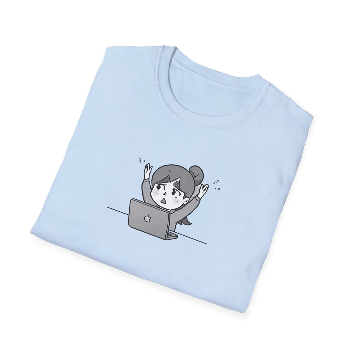 Cheerful Laptop Enthusiast T-Shirt