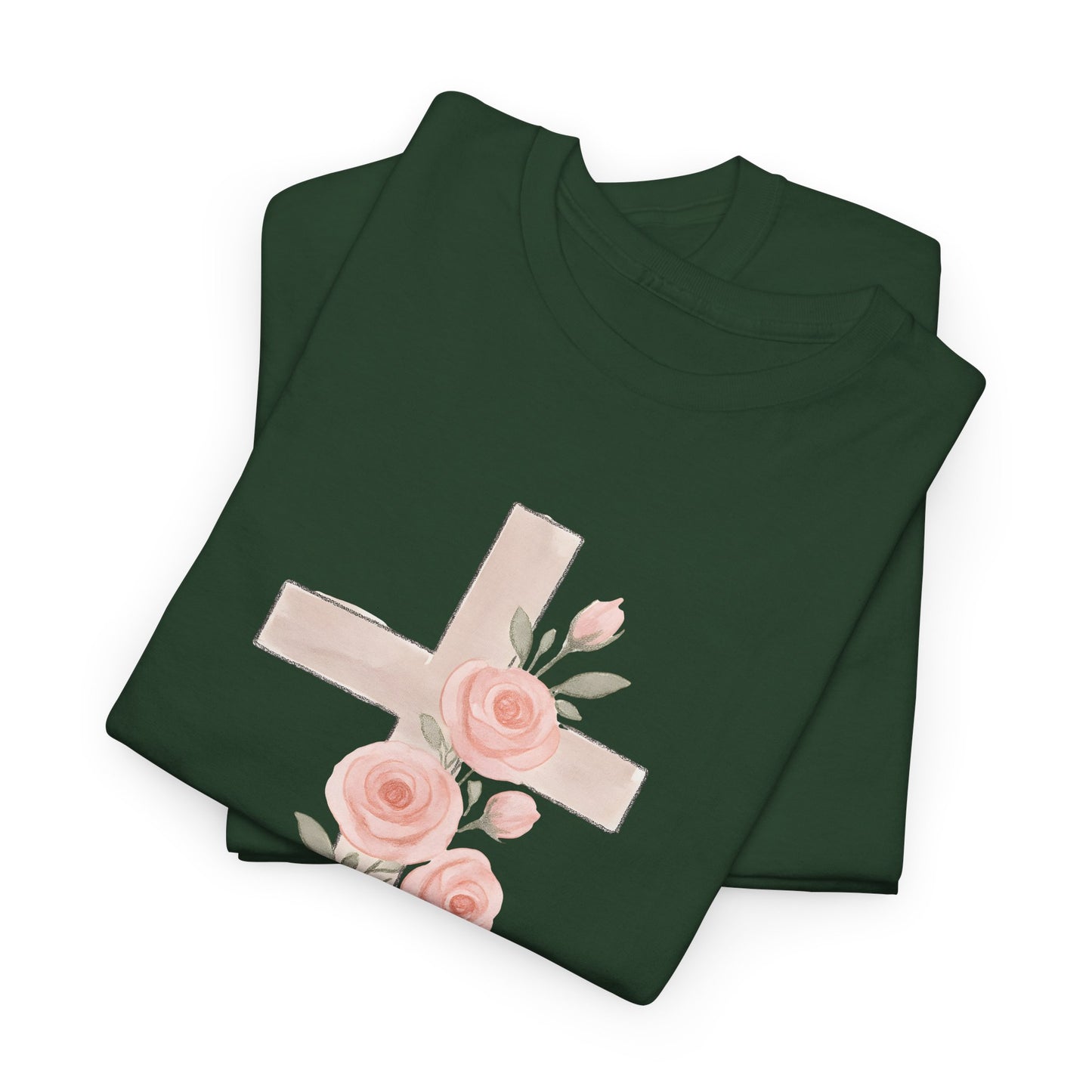 Floral Cross Tee, Christian T-Shirt