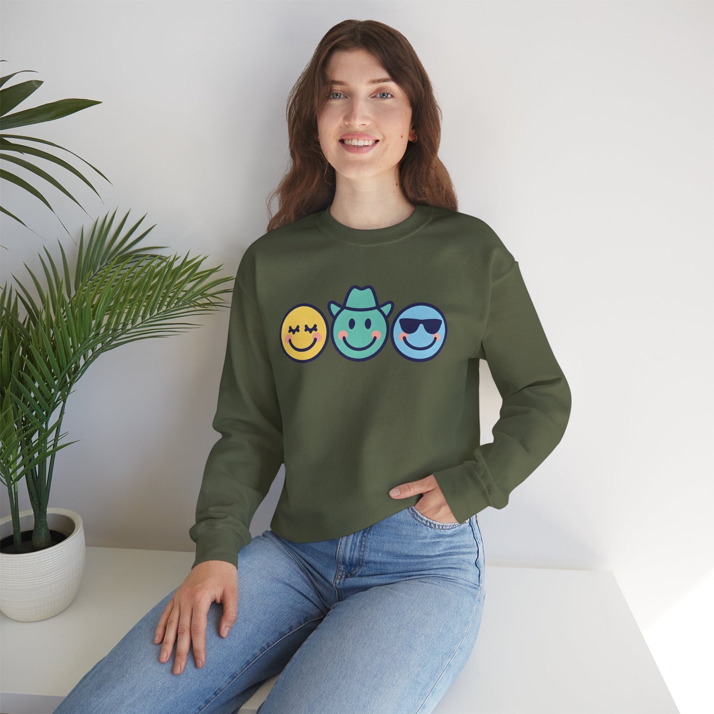 Cheerful Smiley Face Sweatshirt