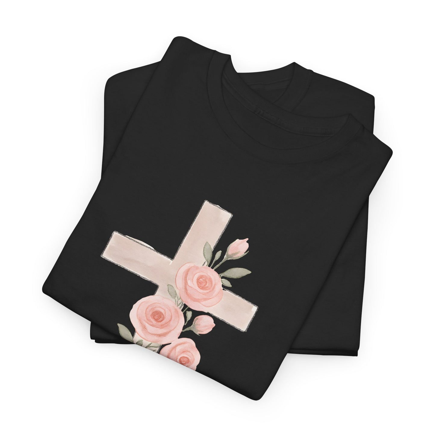 Floral Cross Tee, Christian T-Shirt