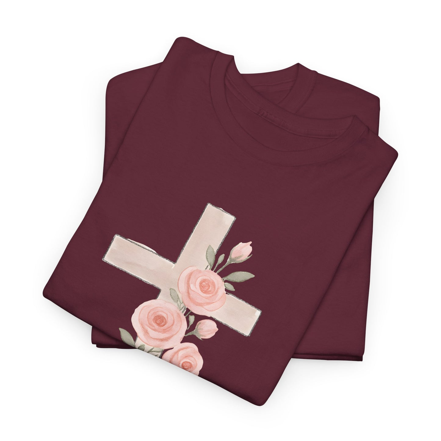Floral Cross Tee, Christian T-Shirt