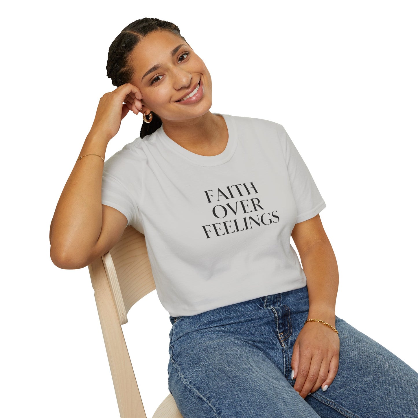 Faith Over Feelings Inspirational T-Shirt, Gift for Believers