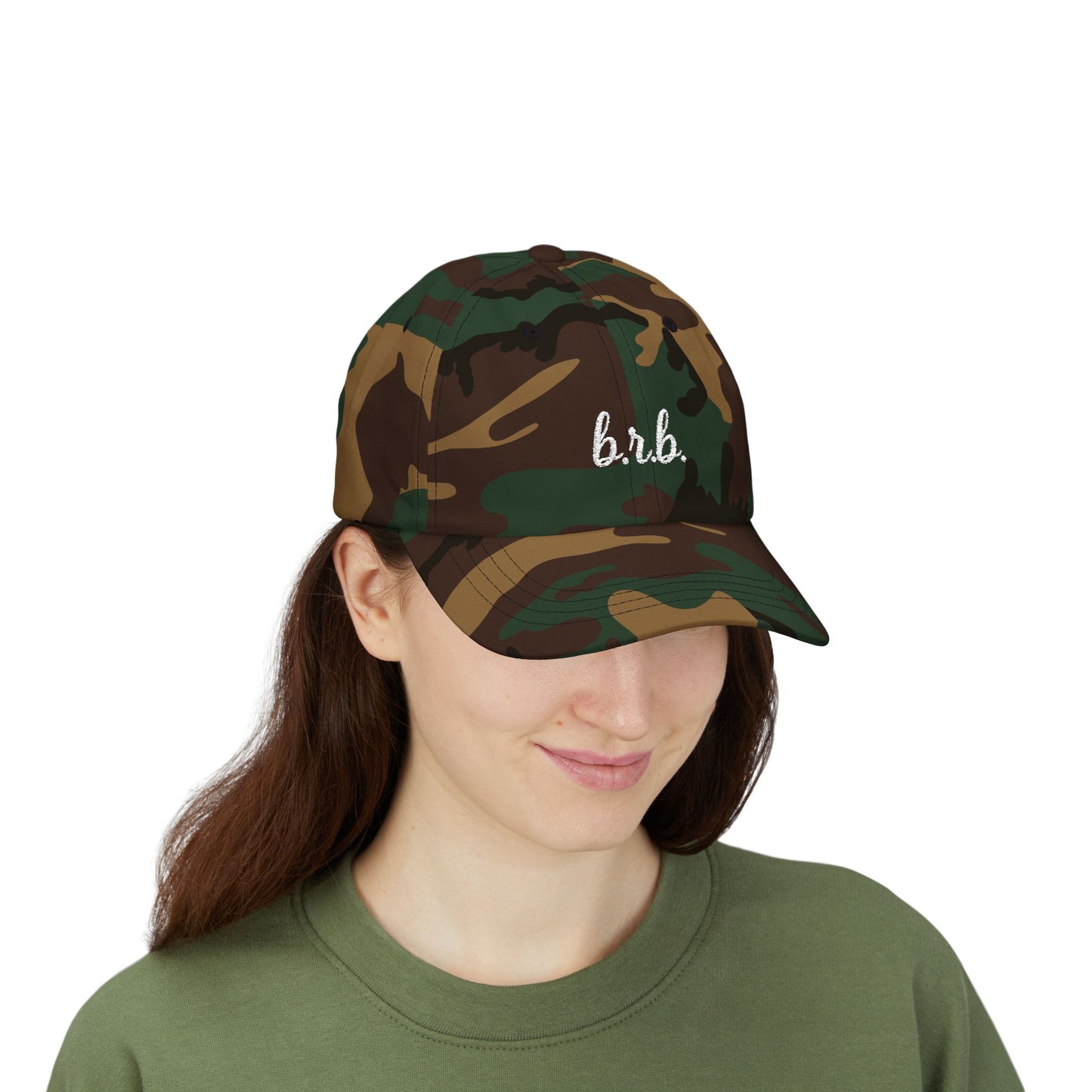Camo Dad Cap - BRB Embroidered Hat for Outdoor Adventures, Father's Day Gift