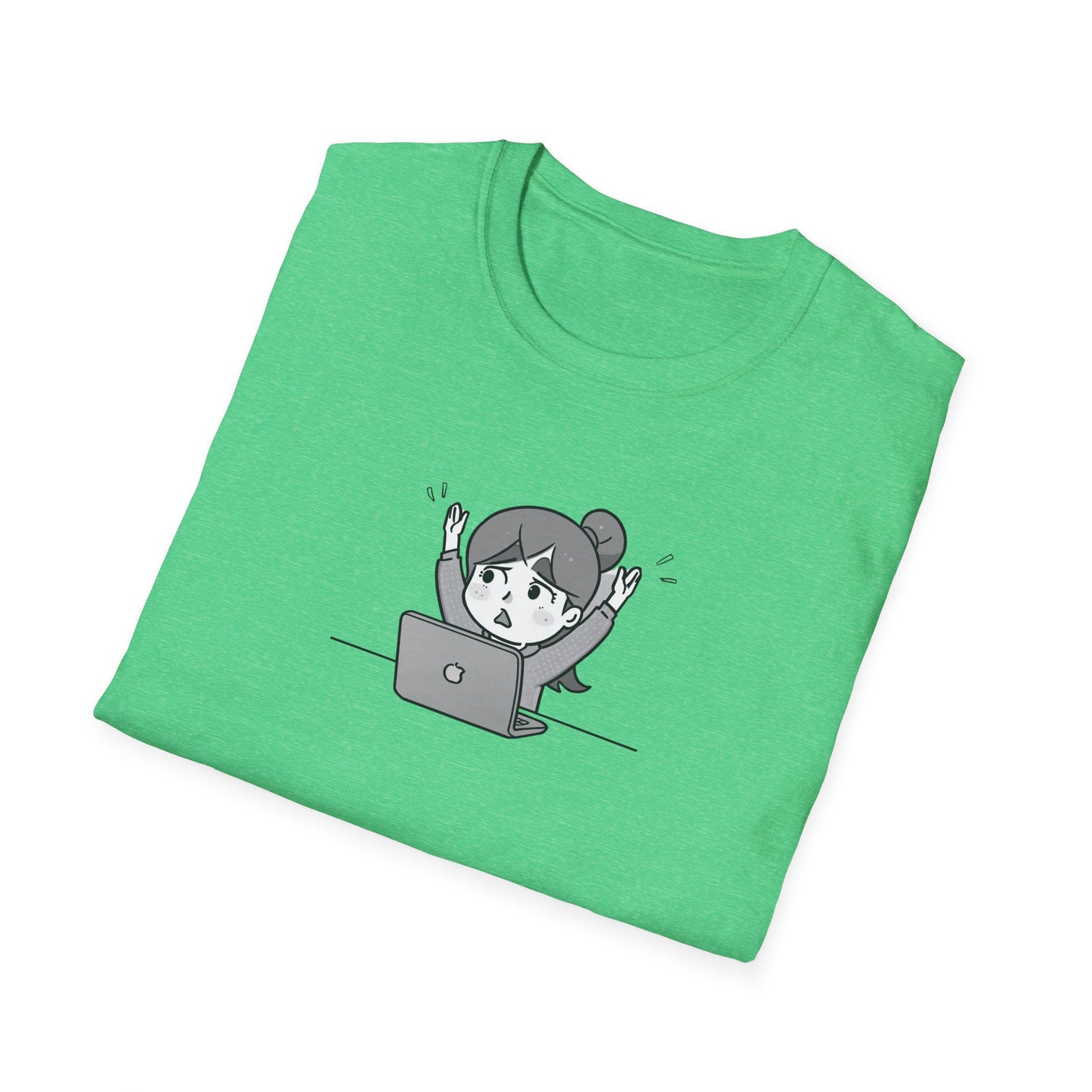 Cheerful Laptop Enthusiast T-Shirt