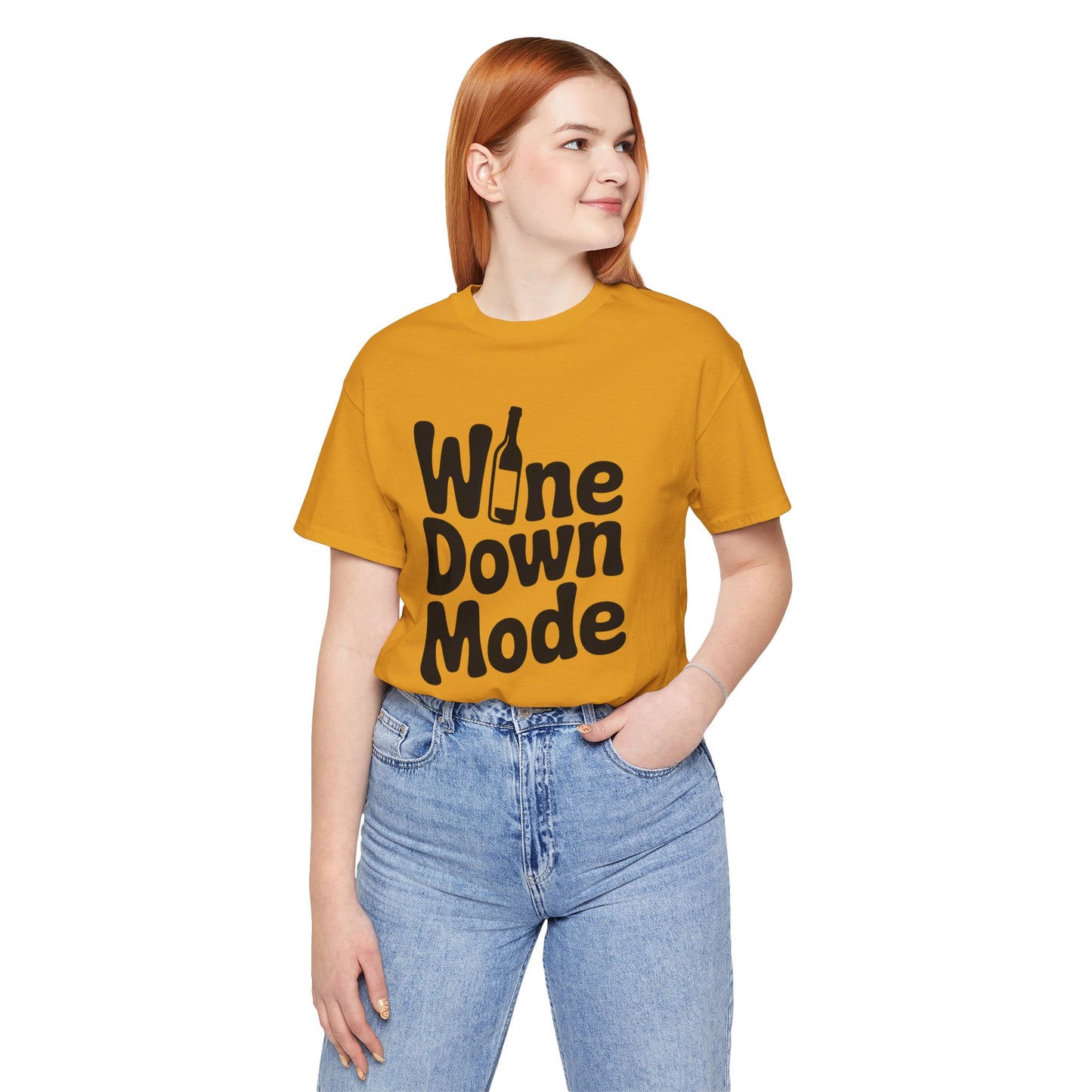Wine Down Mode Unisex Tee for Wine Lovers