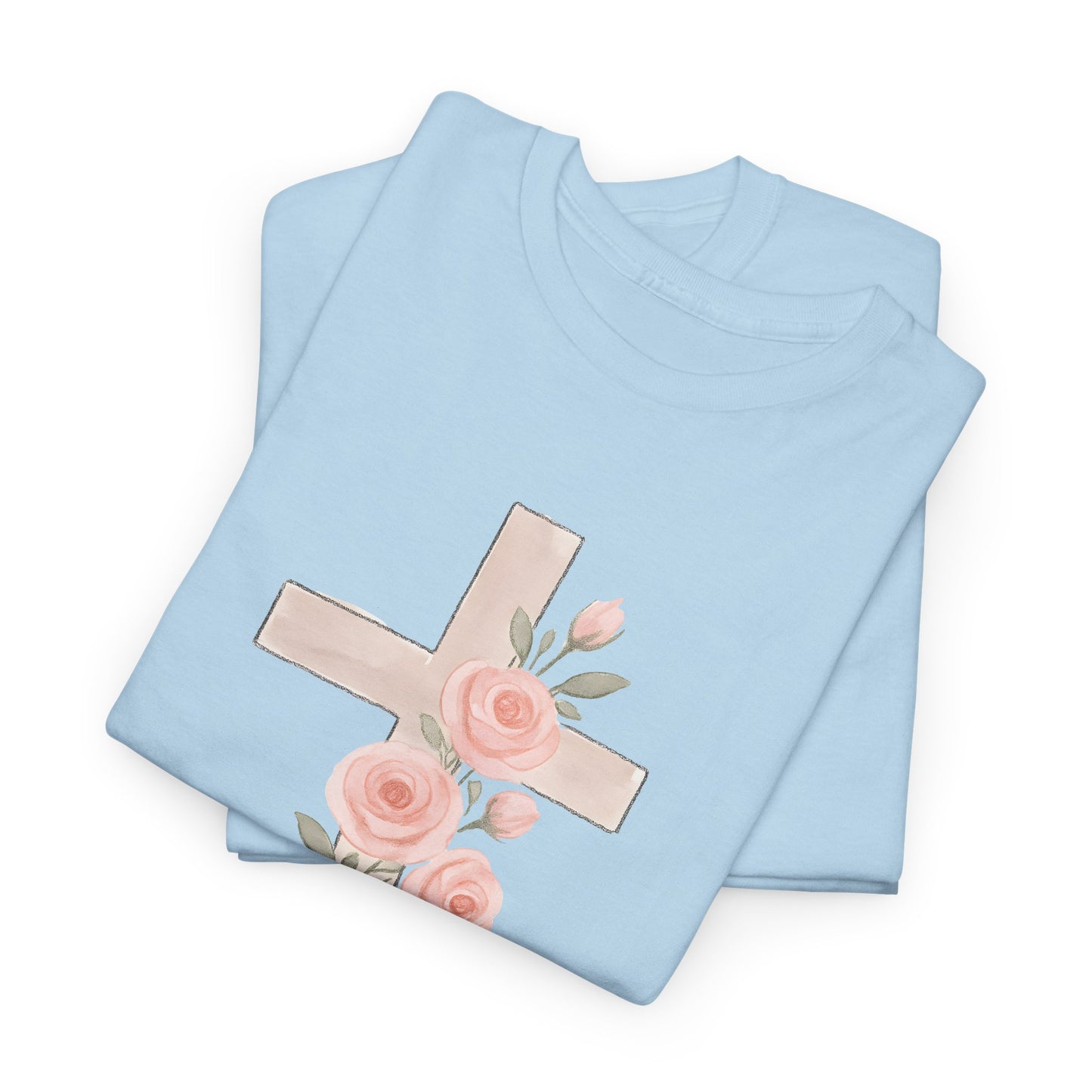 Floral Cross Tee, Christian T-Shirt
