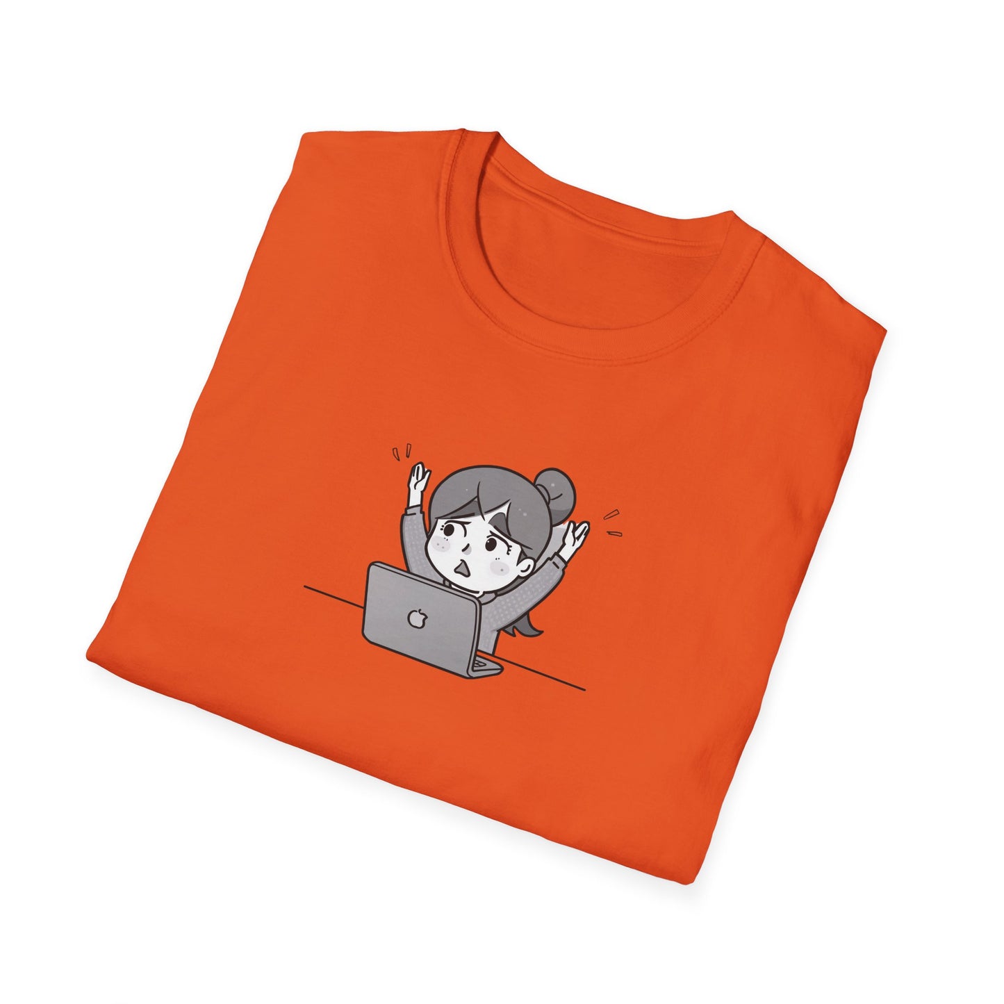Cheerful Laptop Enthusiast T-Shirt