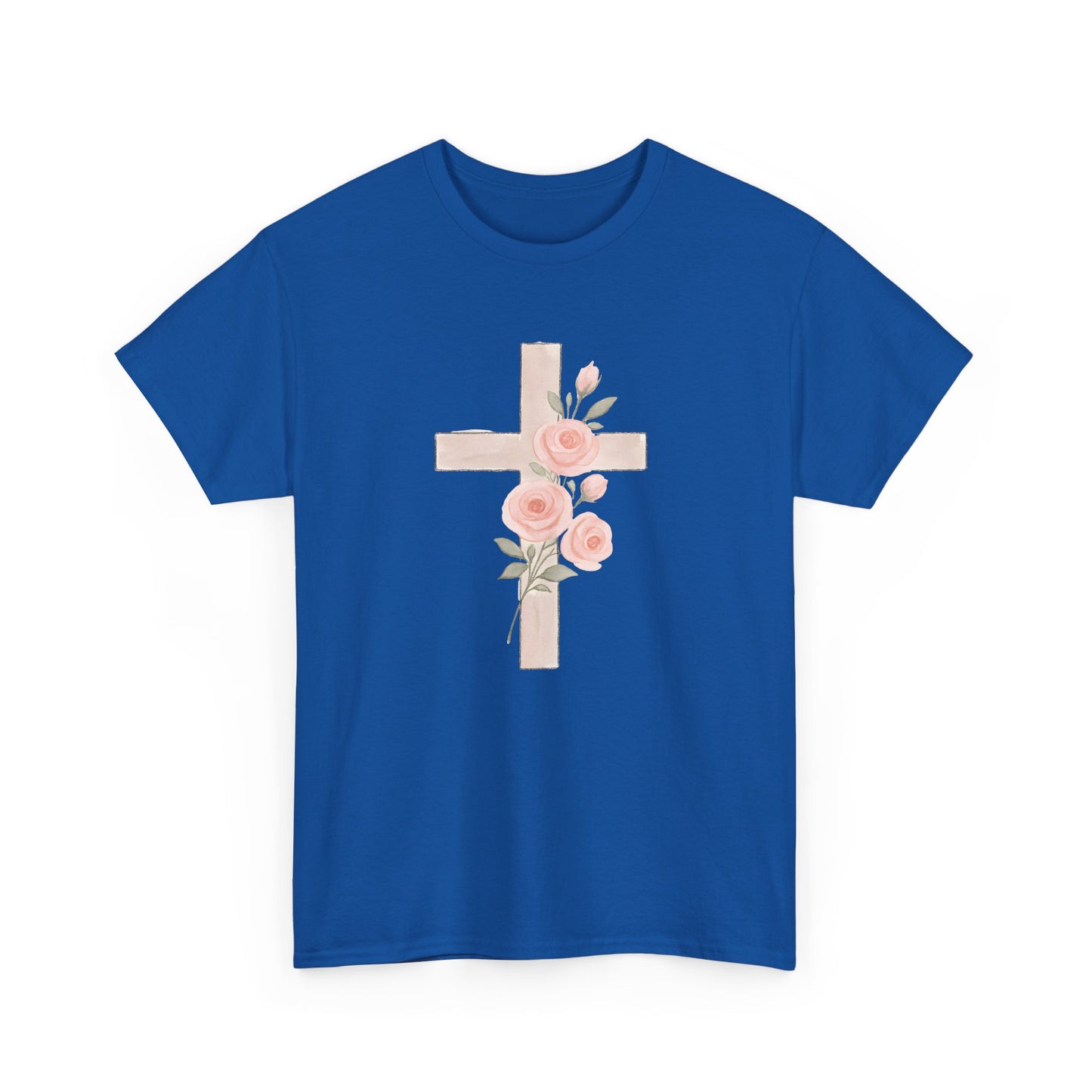 Floral Cross Tee, Christian T-Shirt