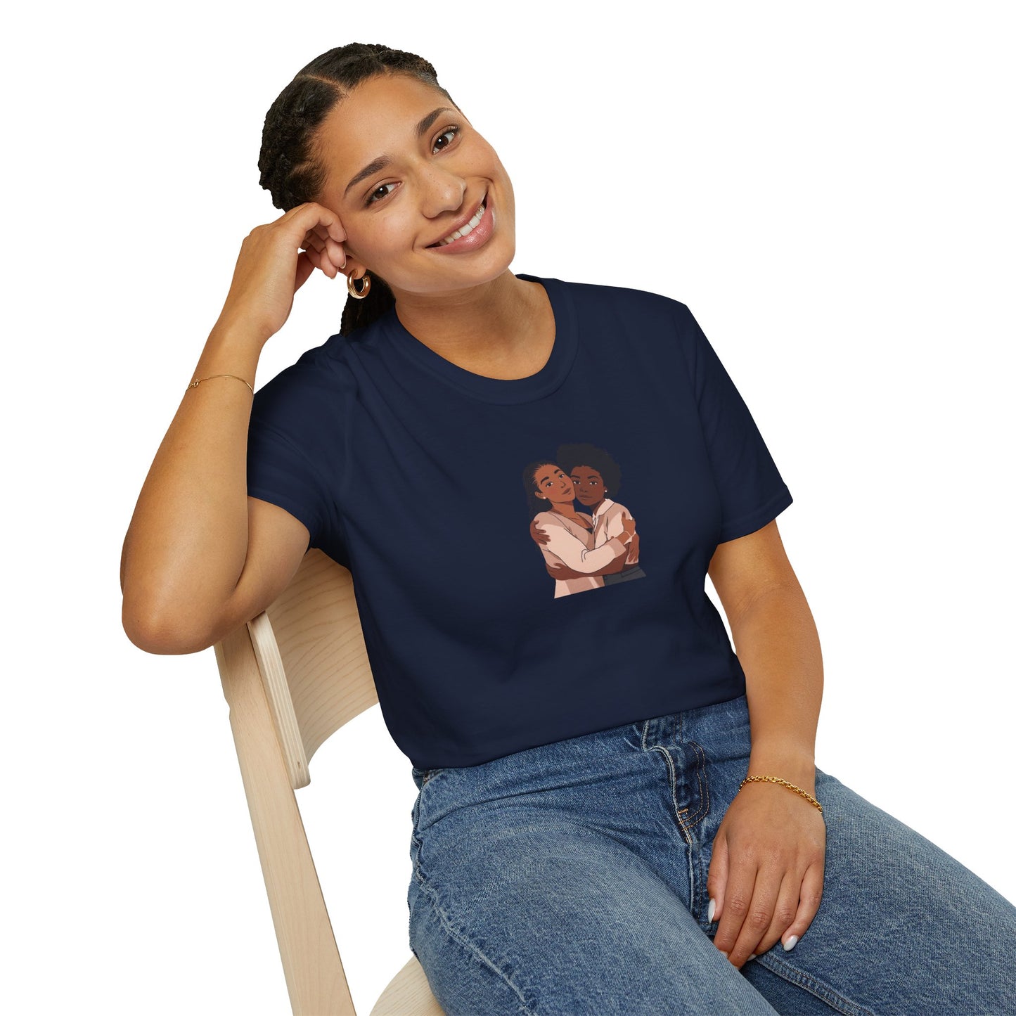 Embrace Love Friendship Tees, Black Sisterhood T-shirt