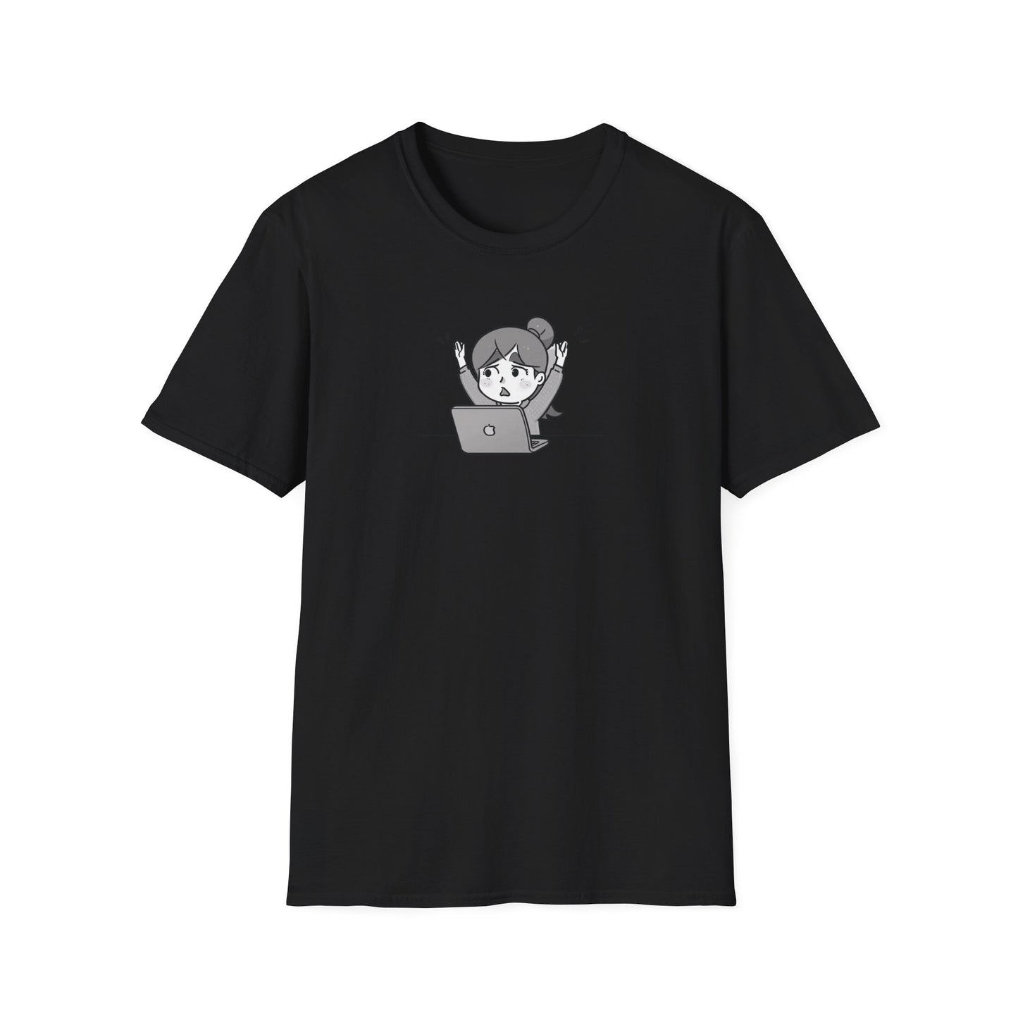 Cheerful Laptop Enthusiast T-Shirt