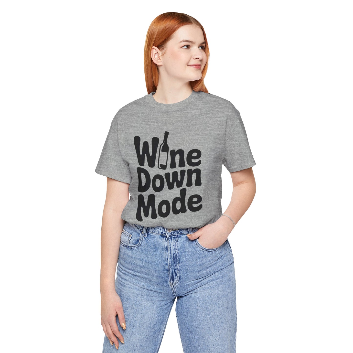 Wine Down Mode Unisex Tee for Wine Lovers