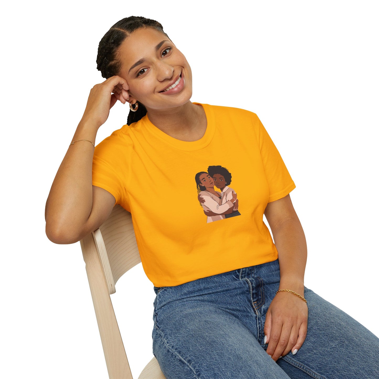 Embrace Love Friendship Tees, Black Sisterhood T-shirt