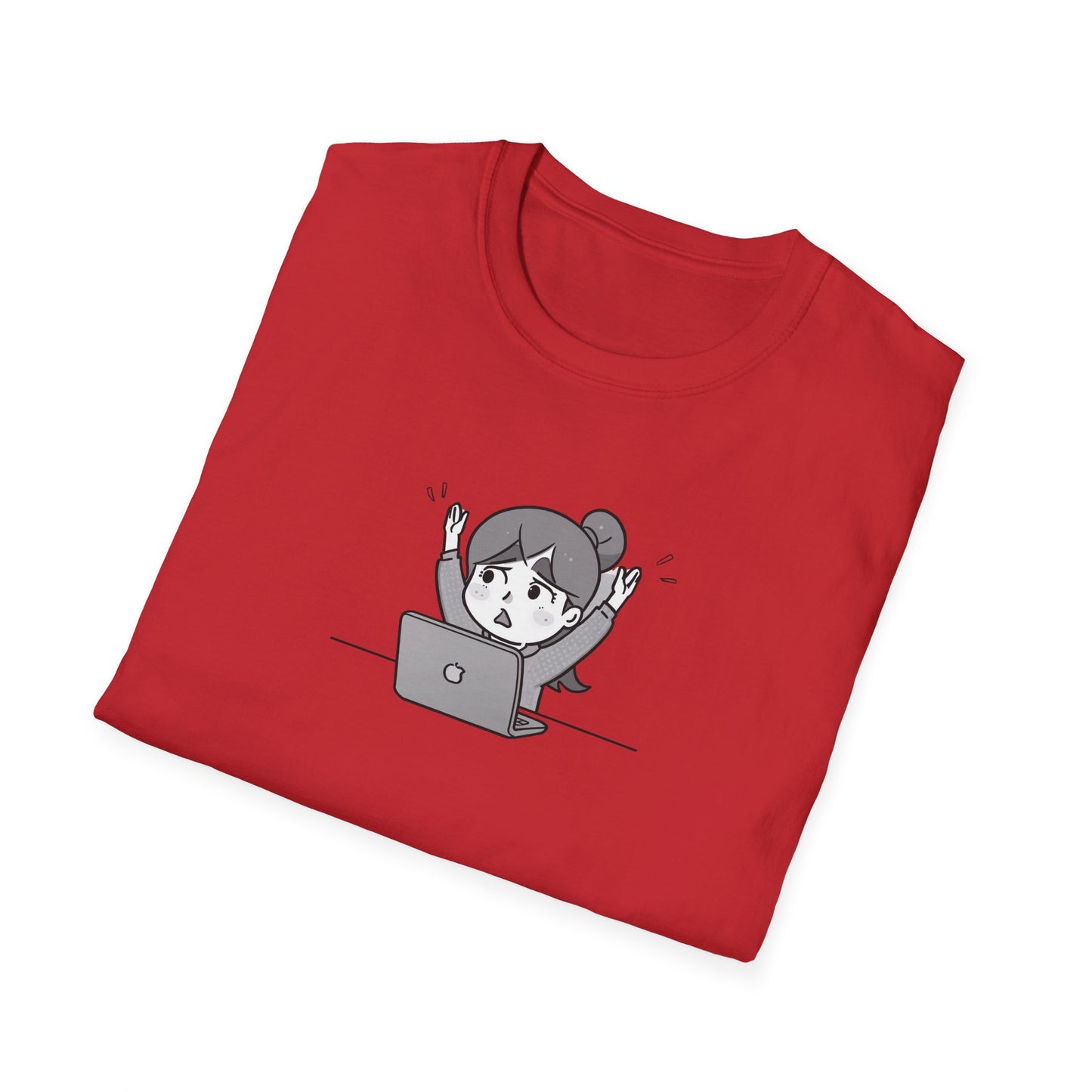Cheerful Laptop Enthusiast T-Shirt