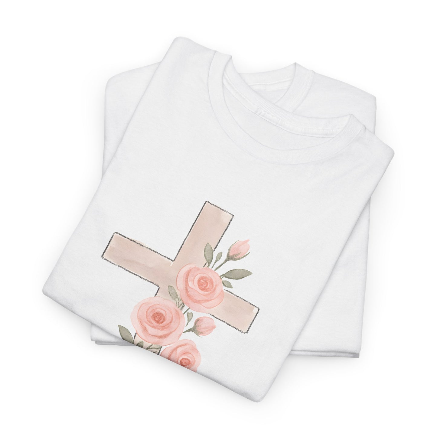 Floral Cross Tee, Christian T-Shirt