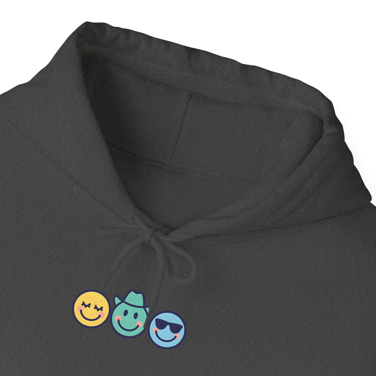 Chill Vibes Hoodie: Unisex Heavy Blend Sweatshirt with Fun Emoji Design