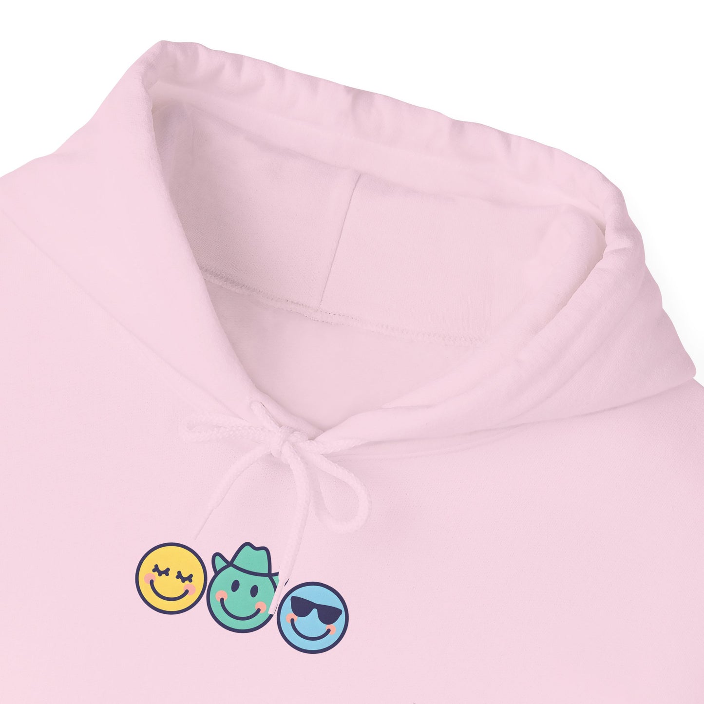 Chill Vibes Hoodie: Unisex Heavy Blend Sweatshirt with Fun Emoji Design